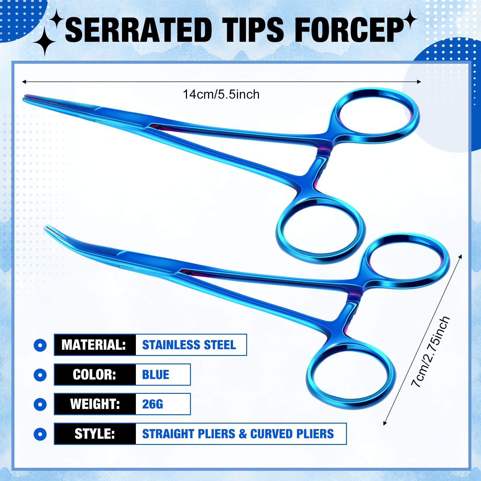 Hemostat Curved and Straight Hemostat Forceps Piercing Pliers Forceps, Stainl…