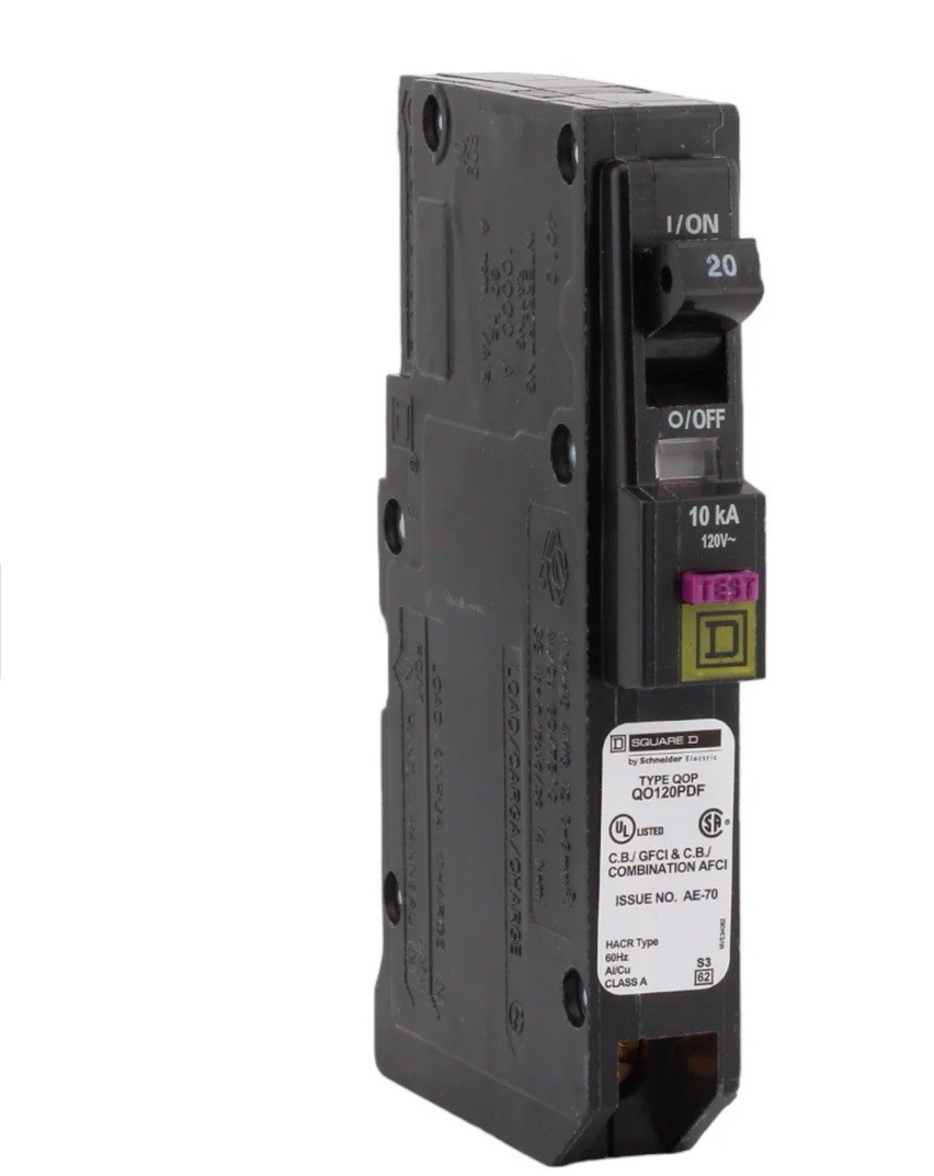 QO120PDF SQUARE D QO 20A DUAL-FUNCTION AF/GF PLUG-ON CIRCUIT BREAKERS