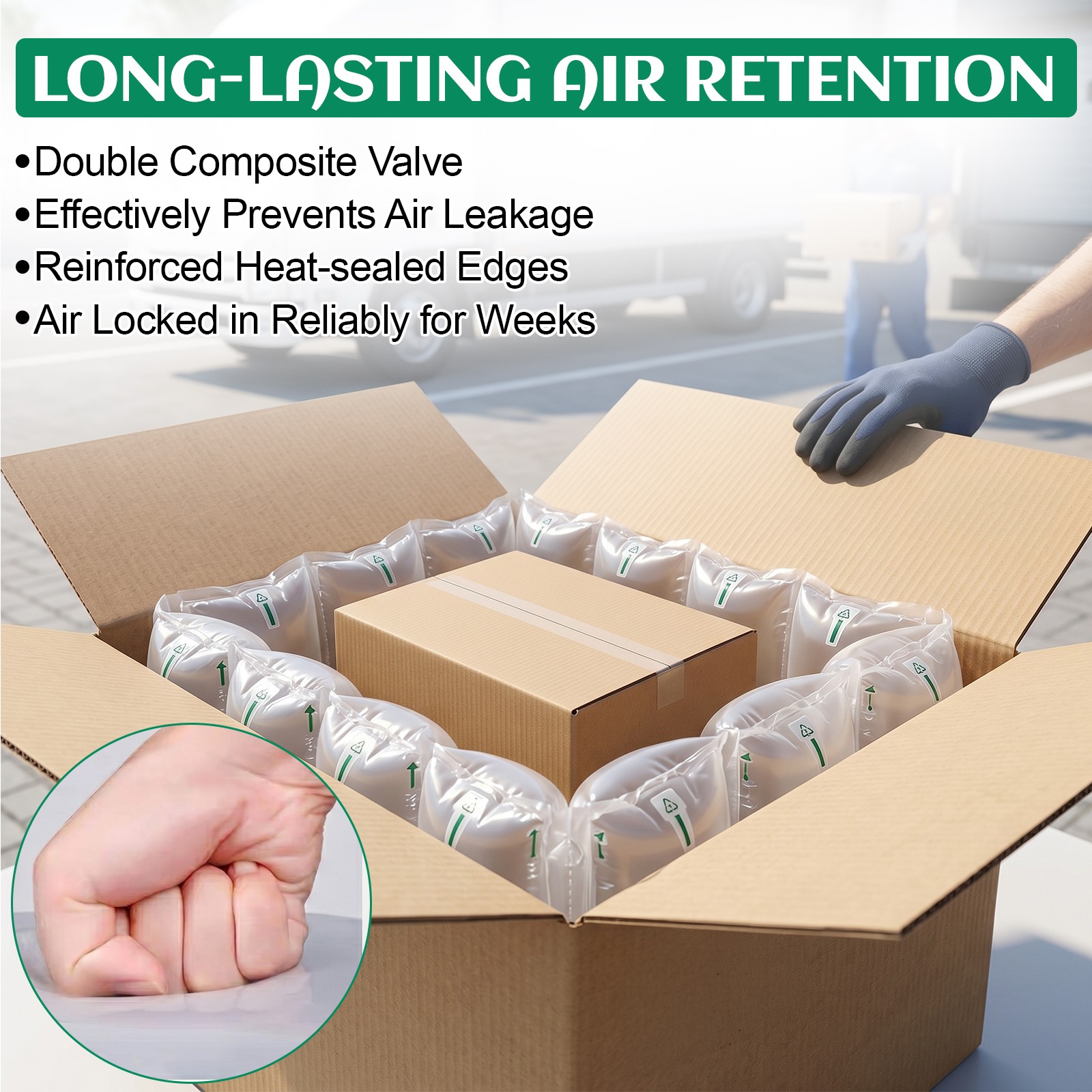 400 Count Air Pillows with Pump 50 Gal Inflatable Air Cushion Bags For Shipping