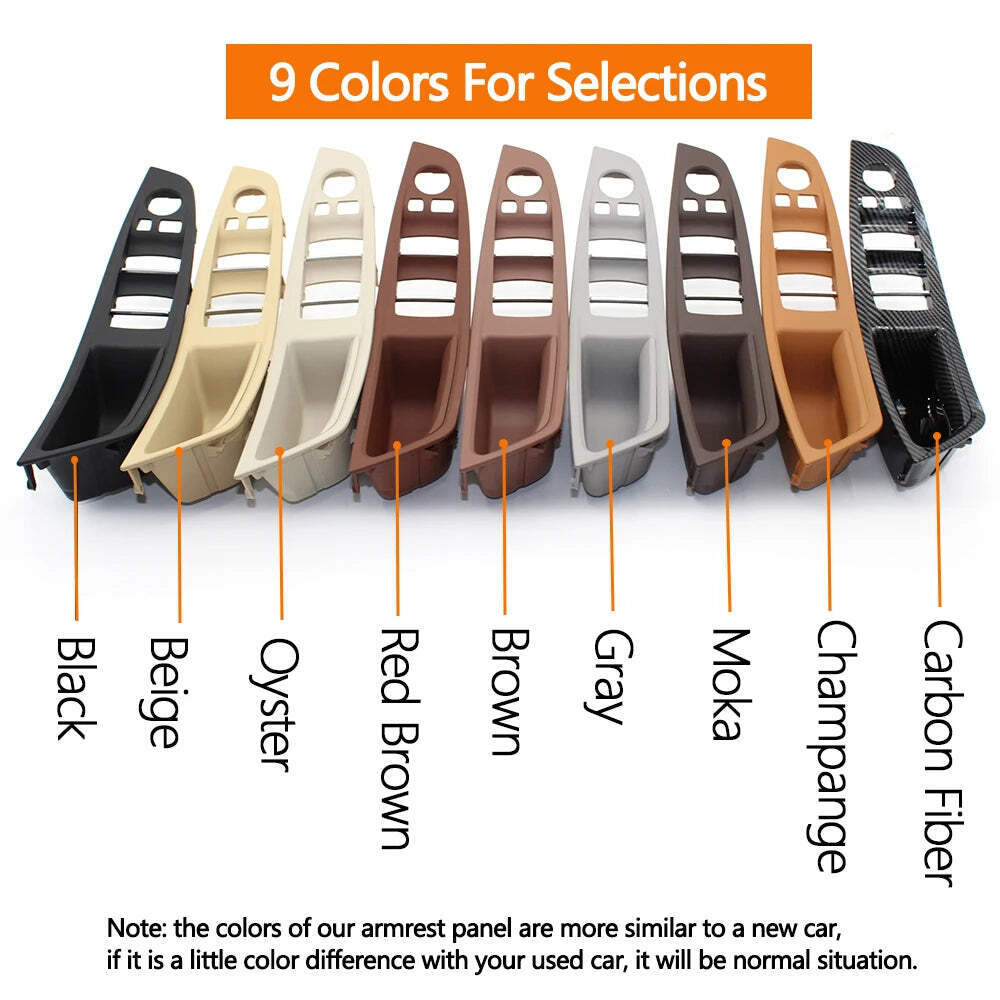 Front Left Beige Black Brown Car Interior F10 Door Armrest Panel Door Handle Rep