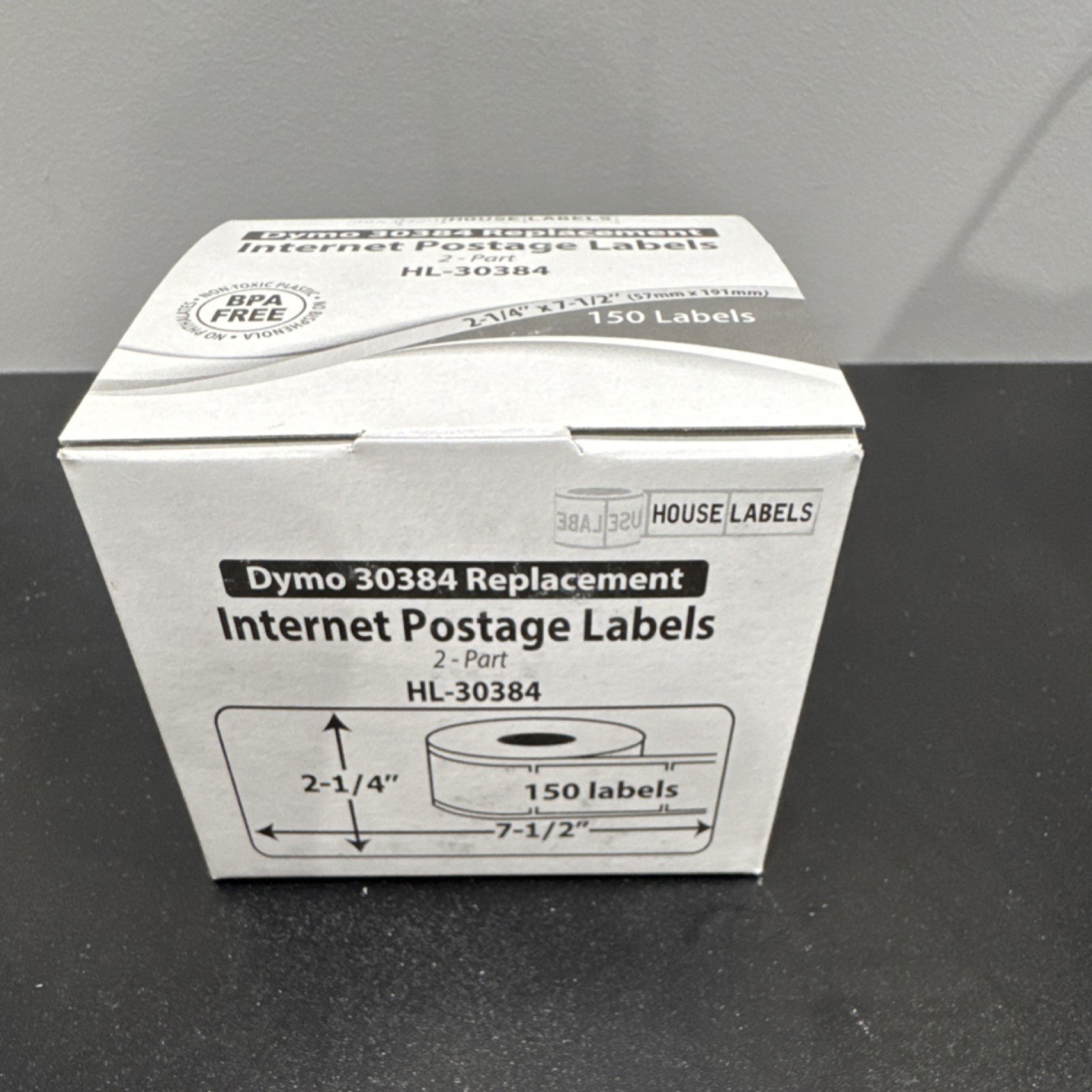 HouseLabels HL-30384 Shipping Labels 2-Part 2-1/4″ x 7-1/2″ 150 ct Dymo