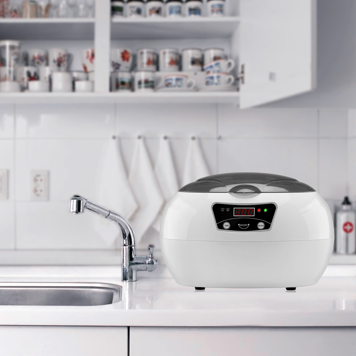 600ML Ultrasonic Cleaner Wave Cleaning Jewellery Polishing Machine Tank Timer US