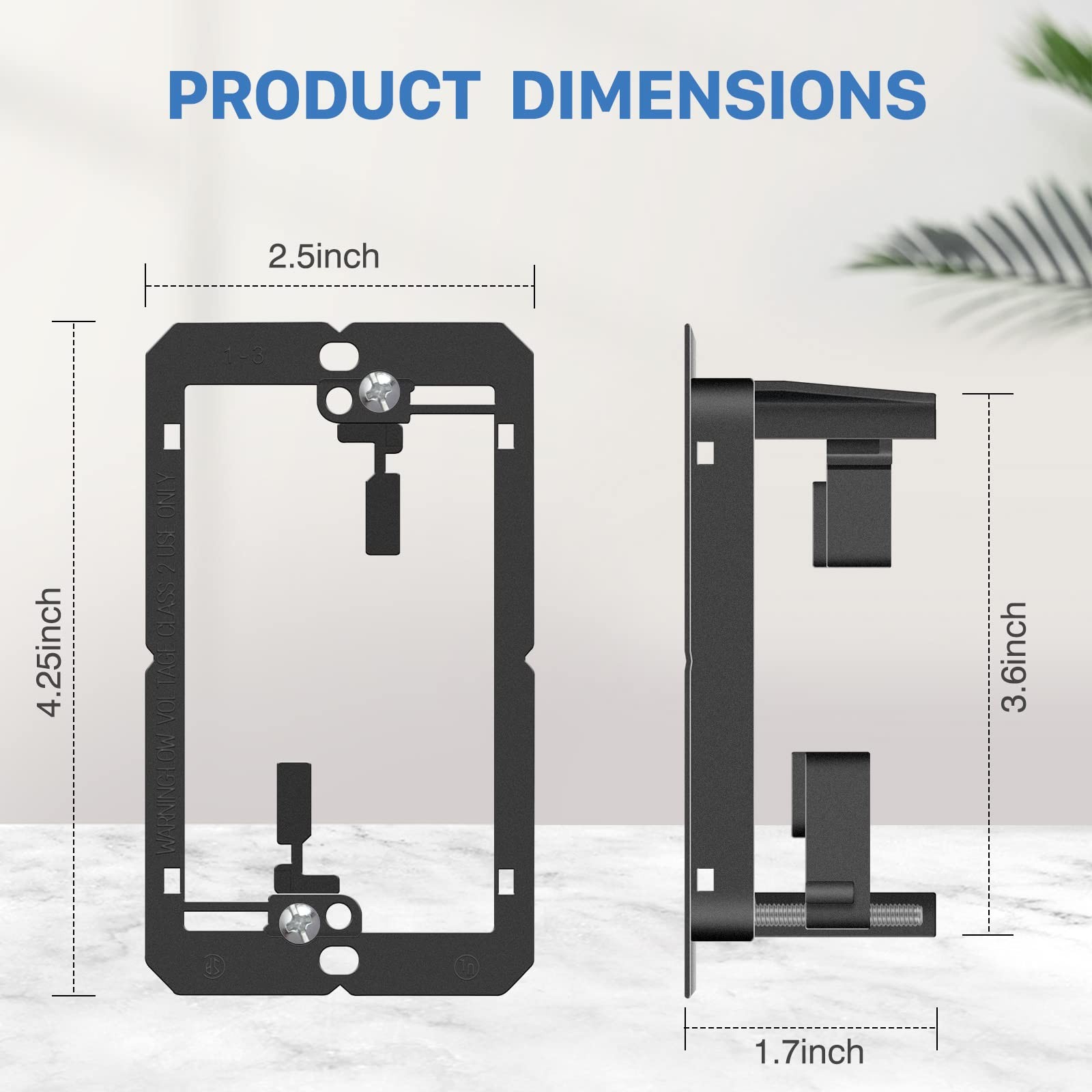 22 Pack Single Gang Low Voltage Mounting Bracket Device Drywall Wall Plate