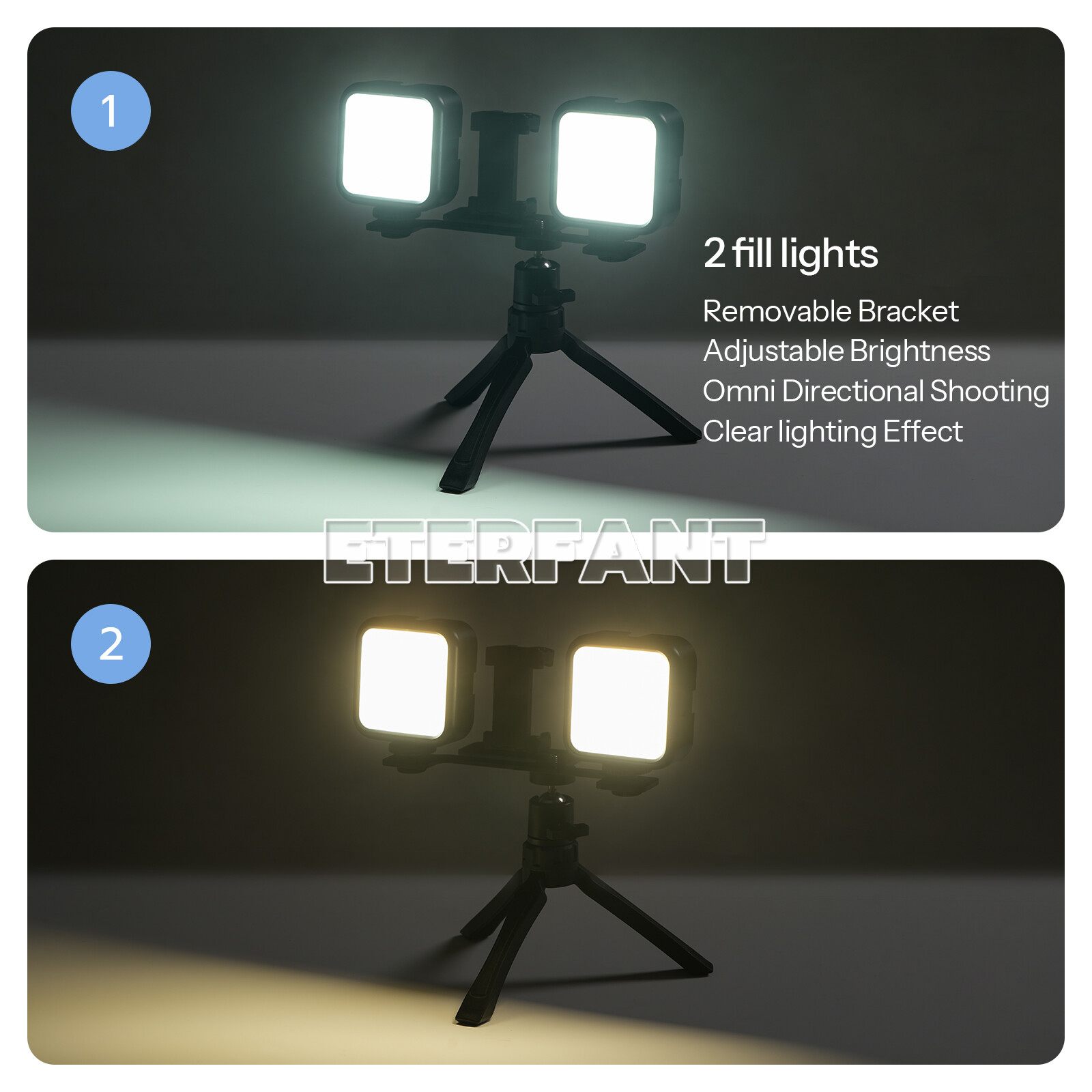 ETERFANT Dental LED Fill Light Oral Photography Flash Light Lighting Brightness