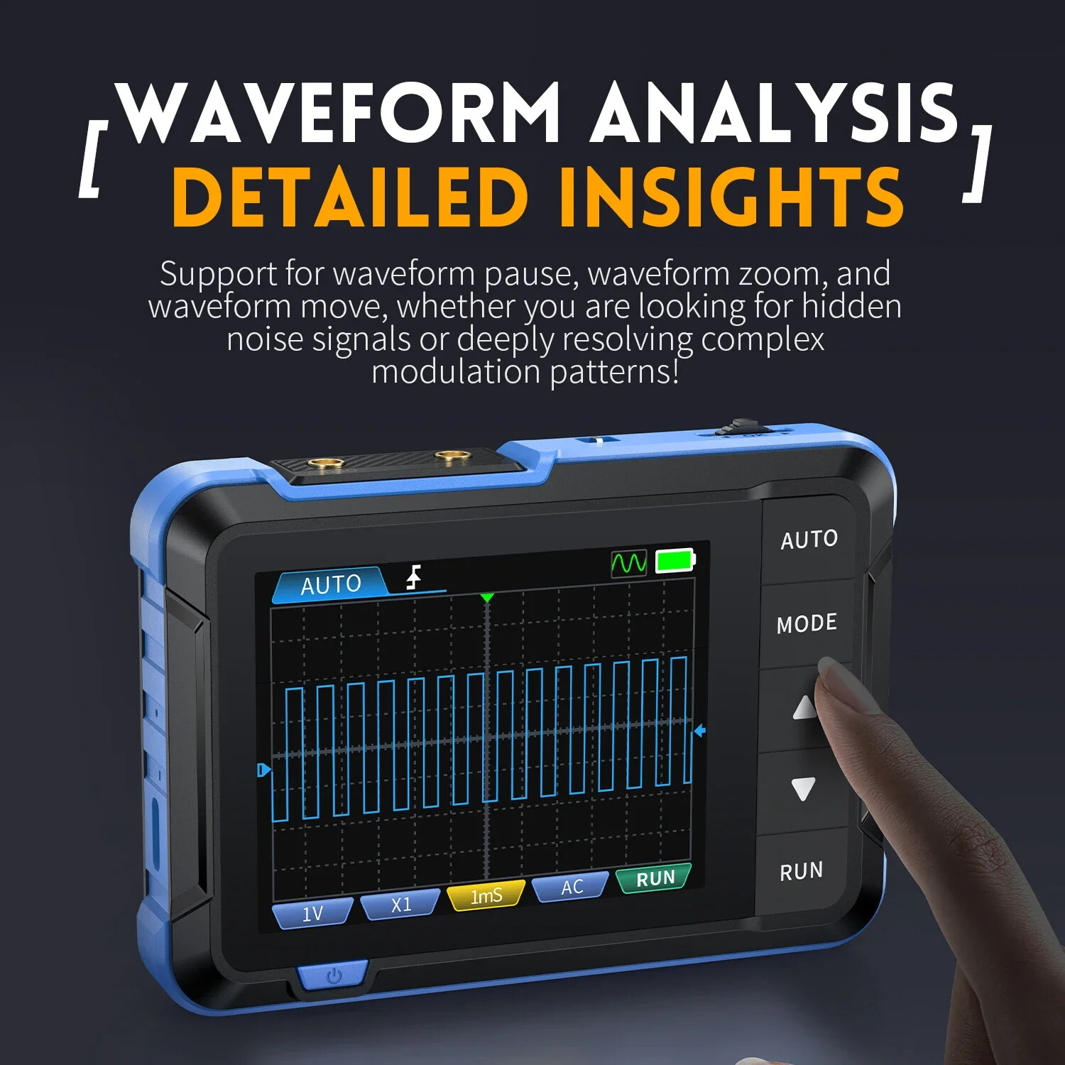 FNIRSI Portable Oscilloscope Signal Generator 2in1 1MHz Bandwidth 5MSa/s DSO153