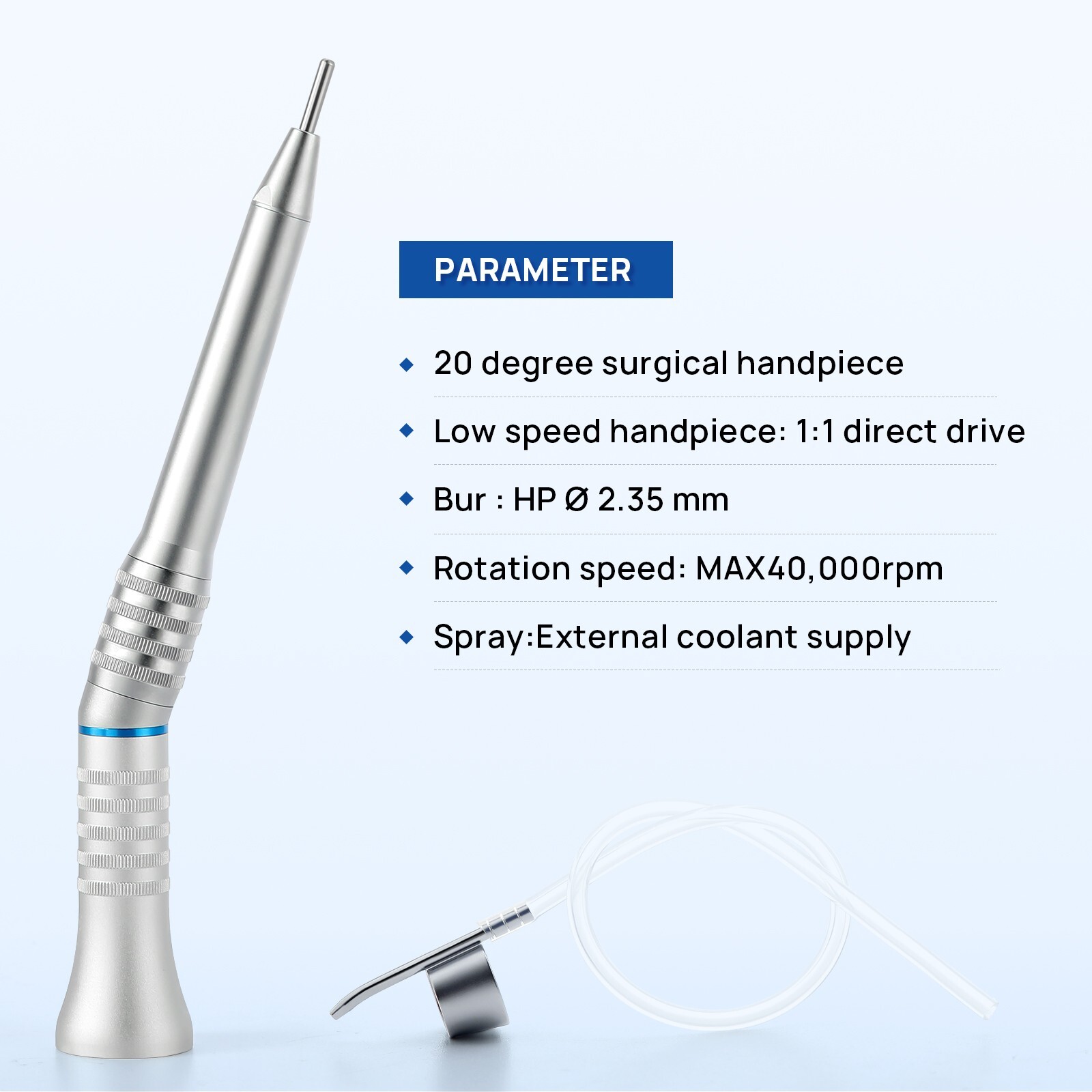 COXO Low Speed Handpiece Surgical Operation Dental 20°Straight Head 1:1 External