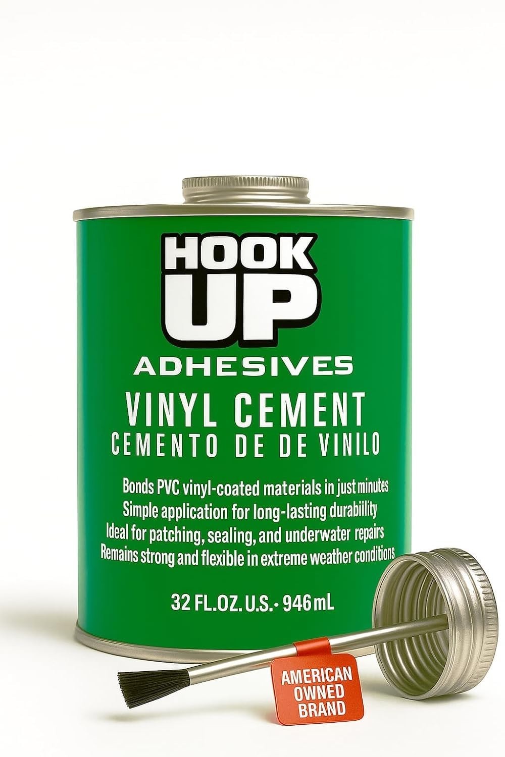 32 OZ Waterproof Vinyl Contact Cement – Fast-Drying Repair Glue for Pools Boats
