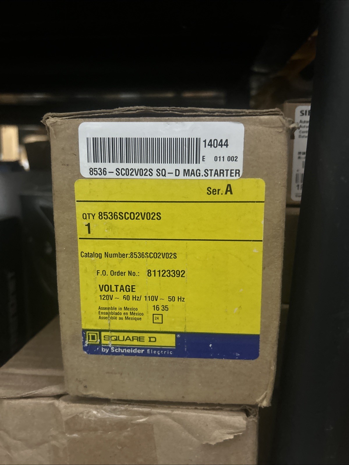 🔥🔥Square D 8536-SCO2S Starter A-Series 600V~Max 50/60 Hz NEMA Size 2