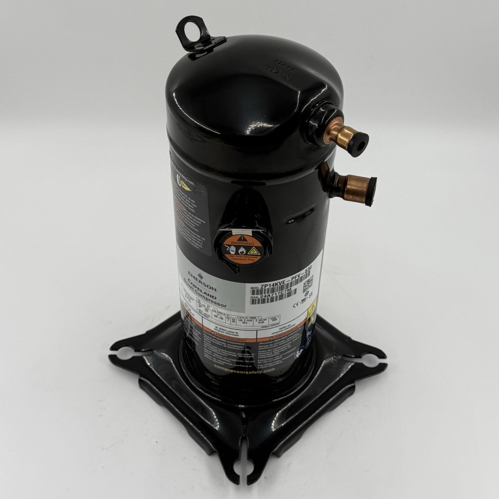 Copeland Compressor ZP14KVE-PFV-830 14,000 Btu R-410a 208/230 V Single Phase New