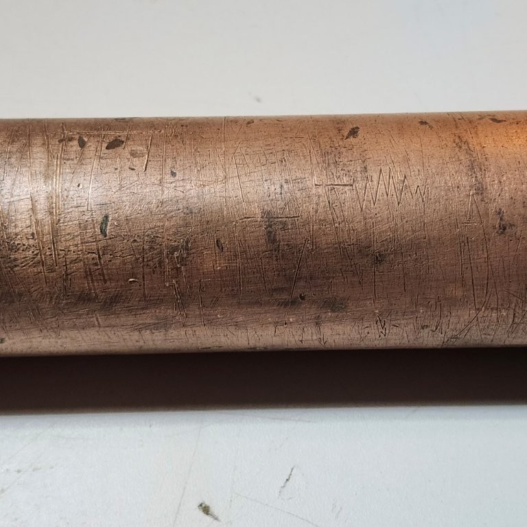 2-1/4″ x 16″ Copper Round Bar Stock New Old Stock as Shown Weight of 20.50 Lbs.