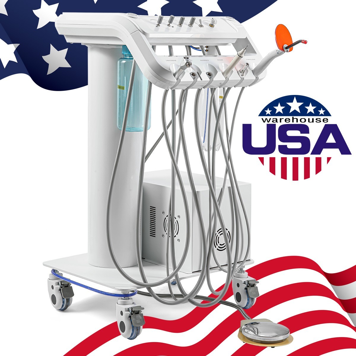 Portatile Dental unidad móvil de entrega de succión compresor de aire 4H/Silla