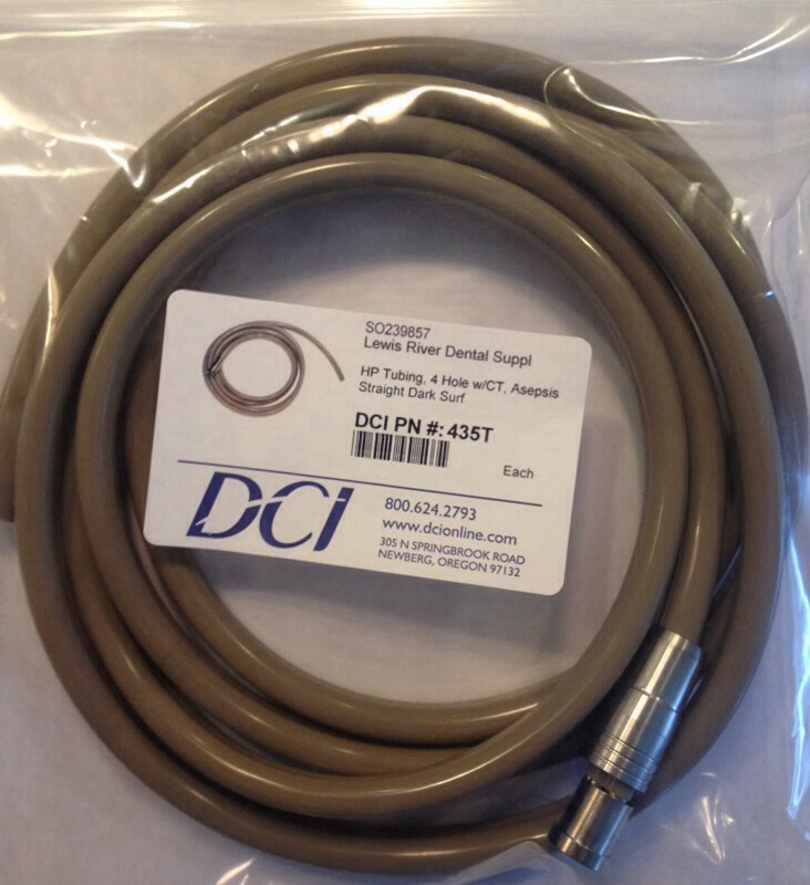 Dental Handpiece Tubing, Dci Four Hole Tubing 7′, Pn# 435T, Dark Surf