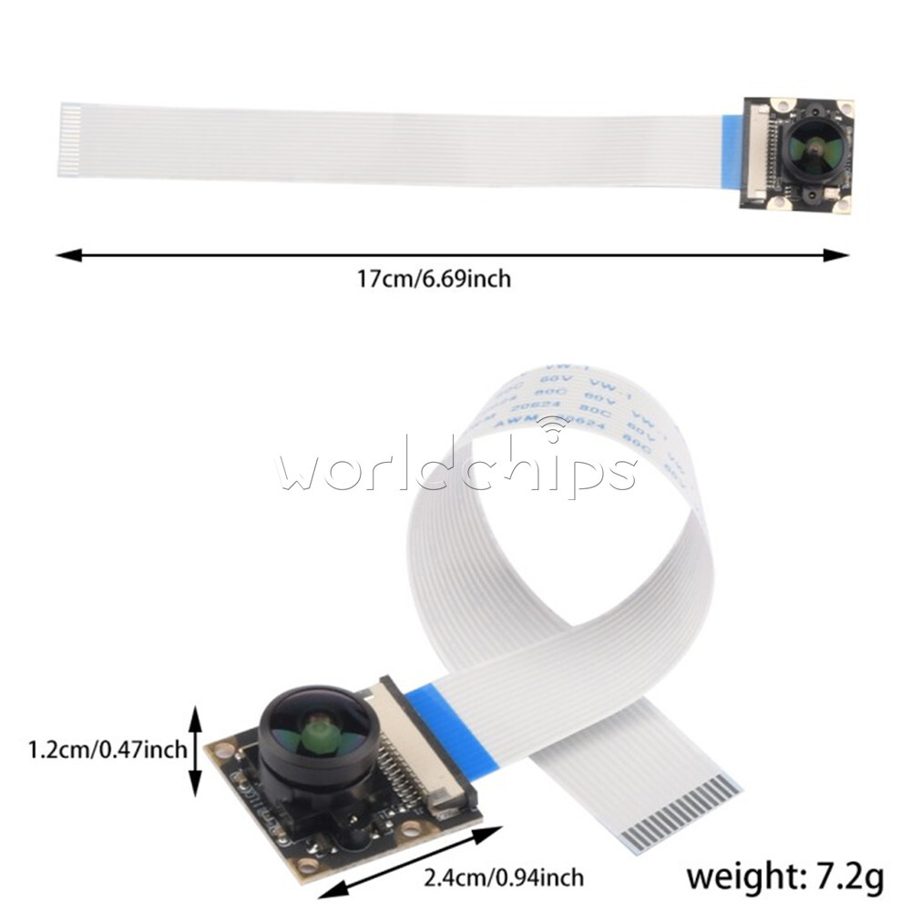 OV5647 Camera Module 5MP 65°-222° Wide-angle Lens For Raspberry Pi 3/4 3B+ DIY