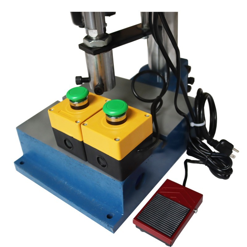 1763Lbs/800kg Pneumatic Punch Machine Punch Press 110V 3.9-1.9in Double Button