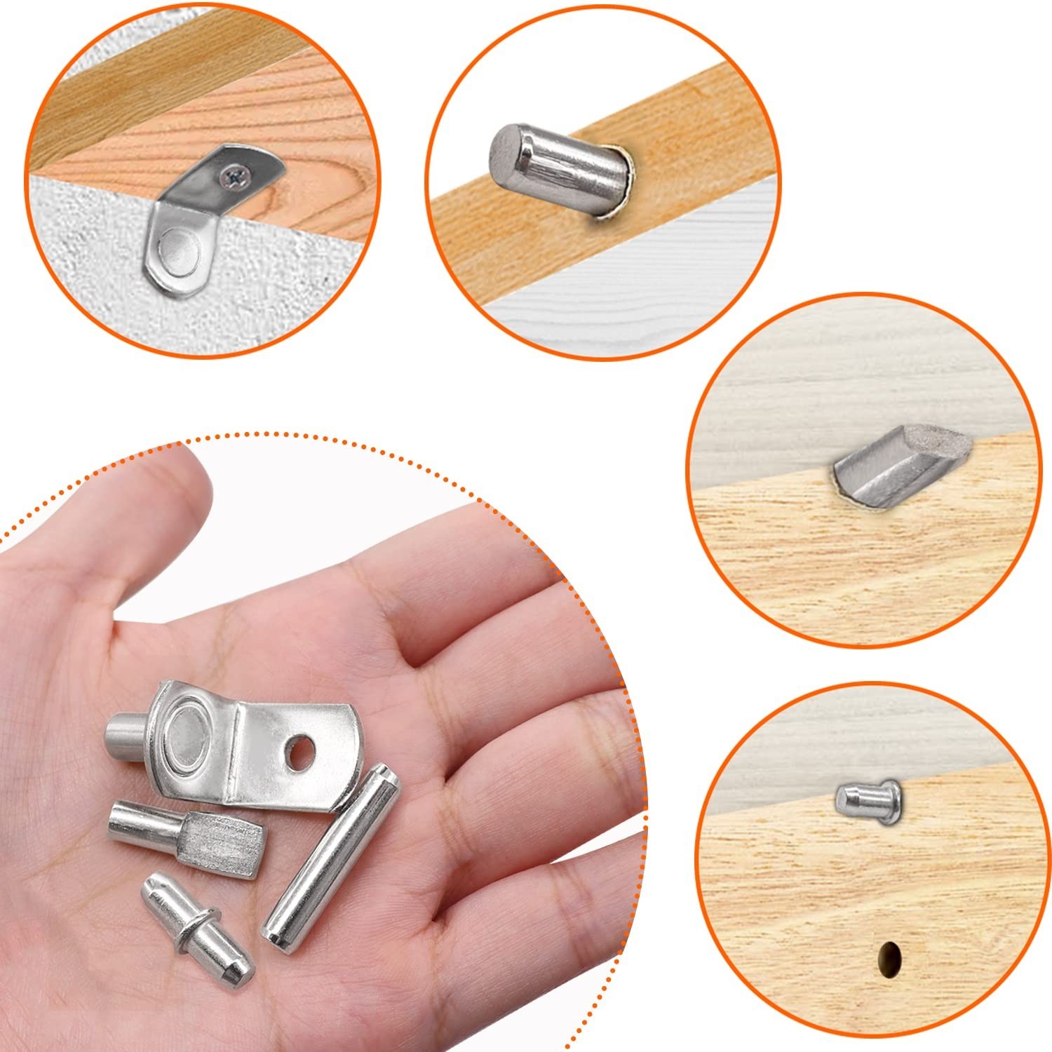 136PCS Cable Clamps Assortment Kit,10 Sizes 304 Stainless Steel Rubber Cushion