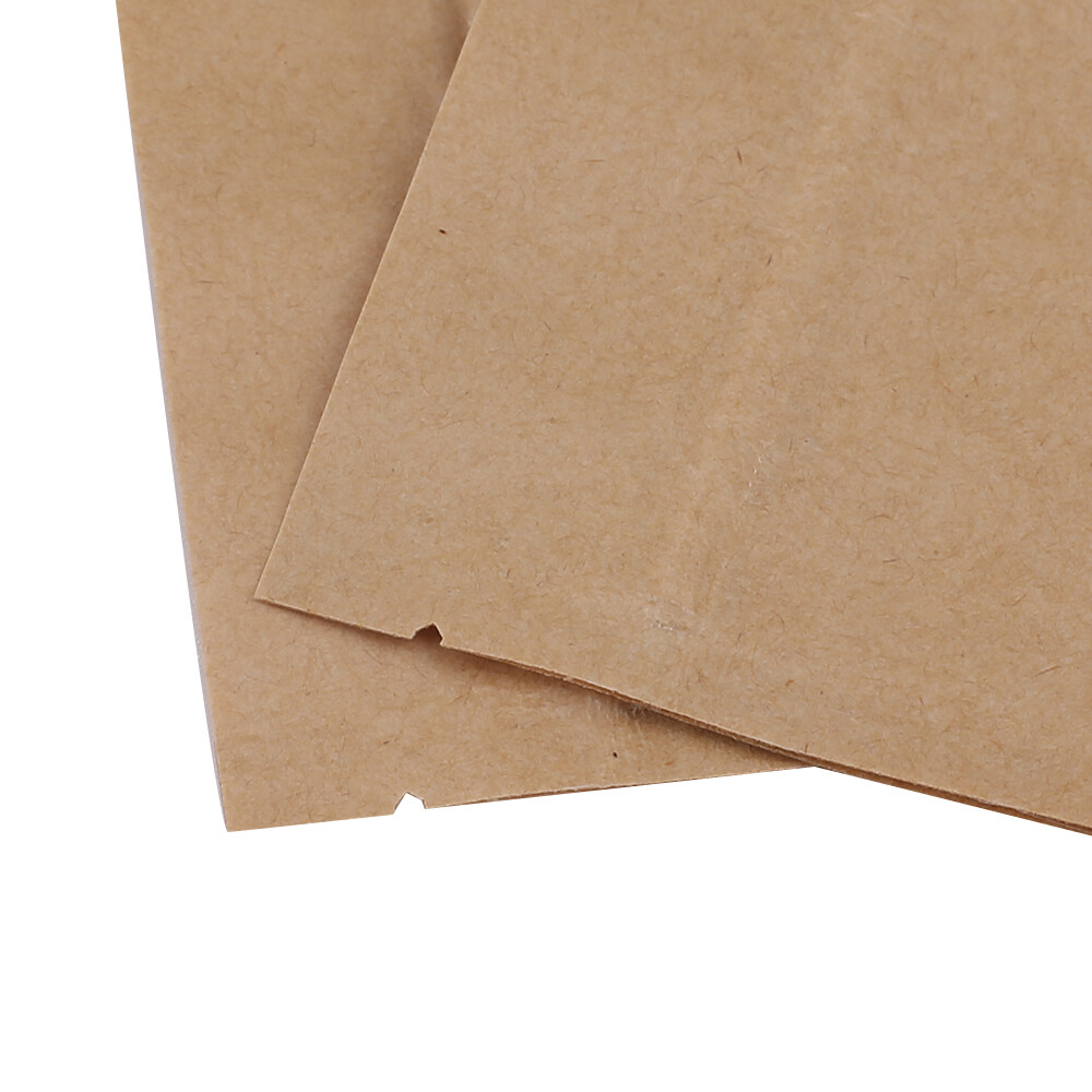 Brown Kraft Stand Up Zip Seal Bags w/Clear Window Side Gusset Multiple QTY Sizes