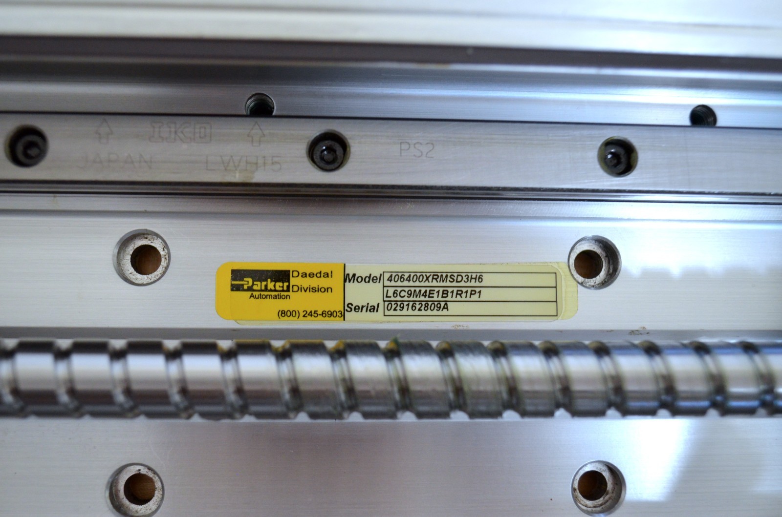 Parker 406XR Linear Ballscrew Actuator 400mm Stroke 10mm Lead 406XRMS-D3 , 92mm