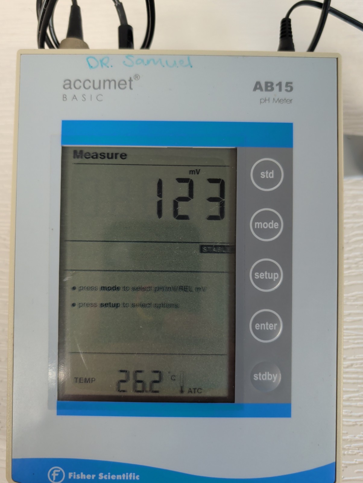 Fisher Scientific Accumet Basic AB15 pH mV Meter Benchtop Laboratory Tester