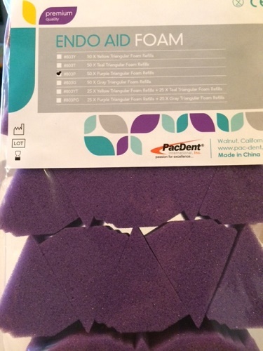 Dental Triangle Foam Endo Refill Lavender Purple 50pk 803L