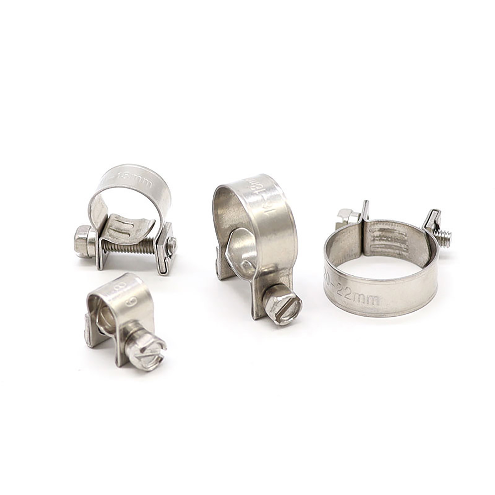 Mini Hose Jubilee Clip Clamp Fuel Line Petrol Pipe Clamps Clips Stainless Steel