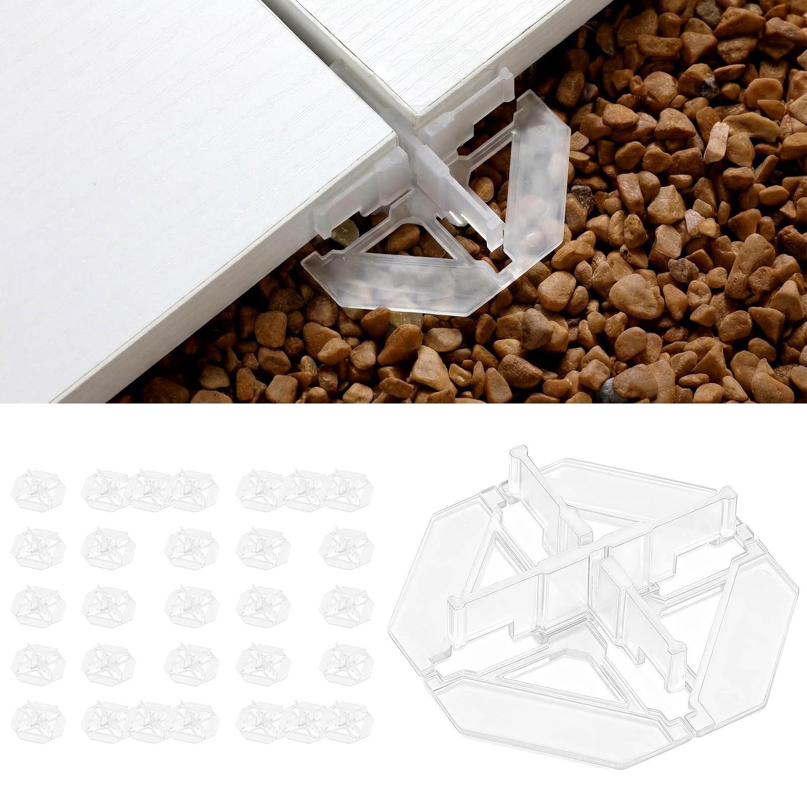 100 Pcs 1/8″(3mm) Outdoor Spacers for Tile and Pavers Cross Tile Spacer for S…