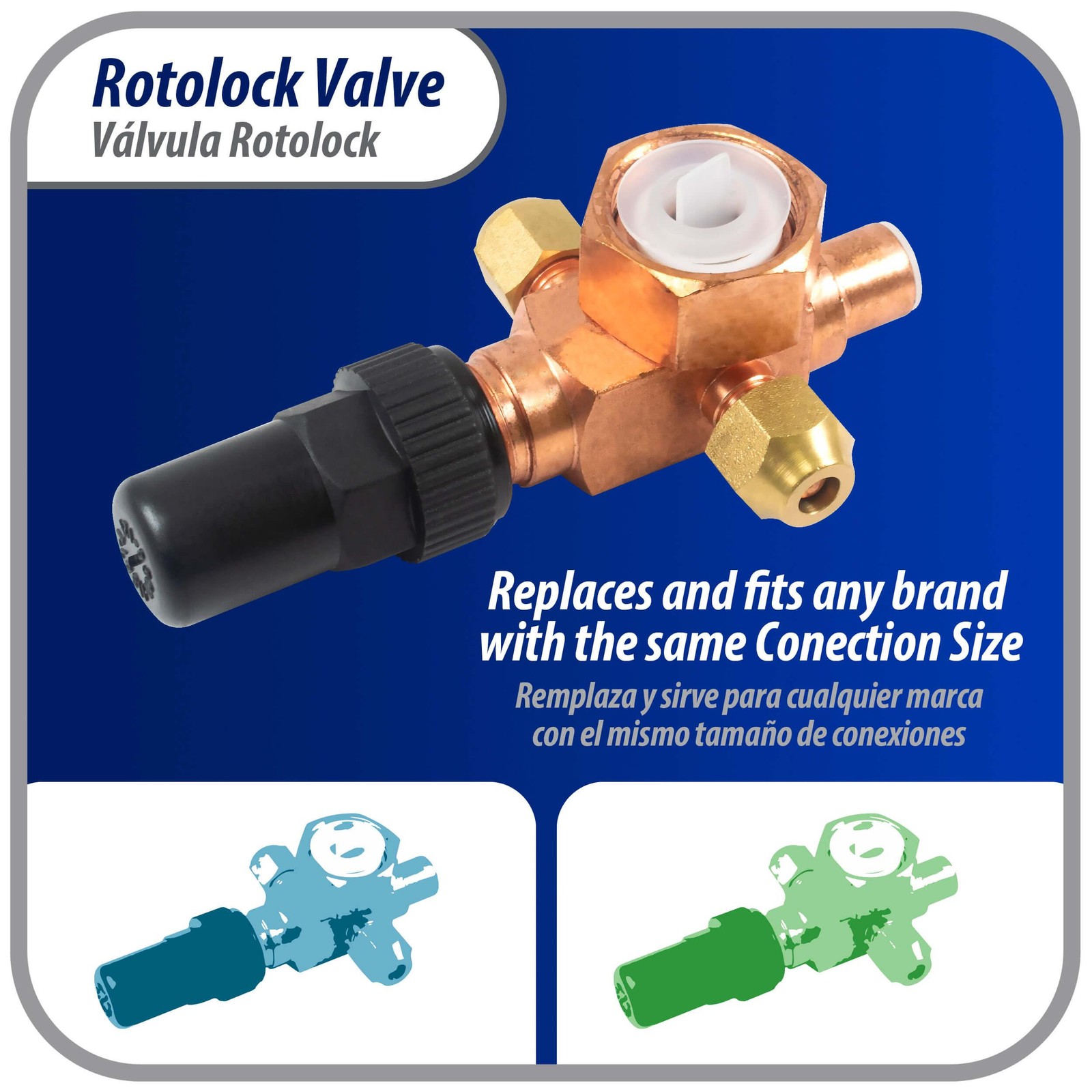 Appli Parts APRV-VA01 Rotolock Valve V01 1 in x 3/8 in ODF solder connection Uni