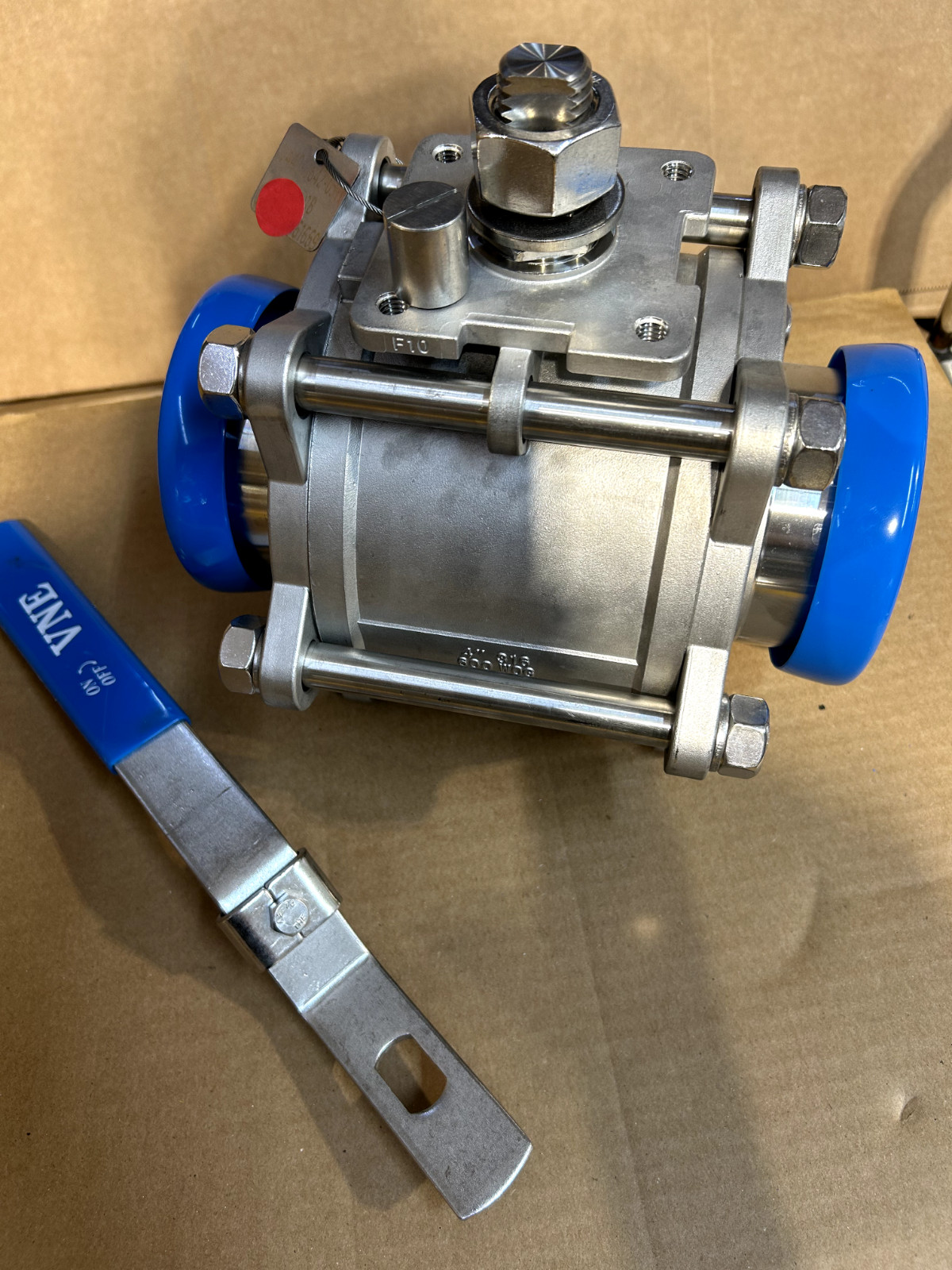 VNE EG90CC-64.0 SANITARY BALL VALVE 4″ CLAMP CONNECTION 316SS 600 WOG NEW