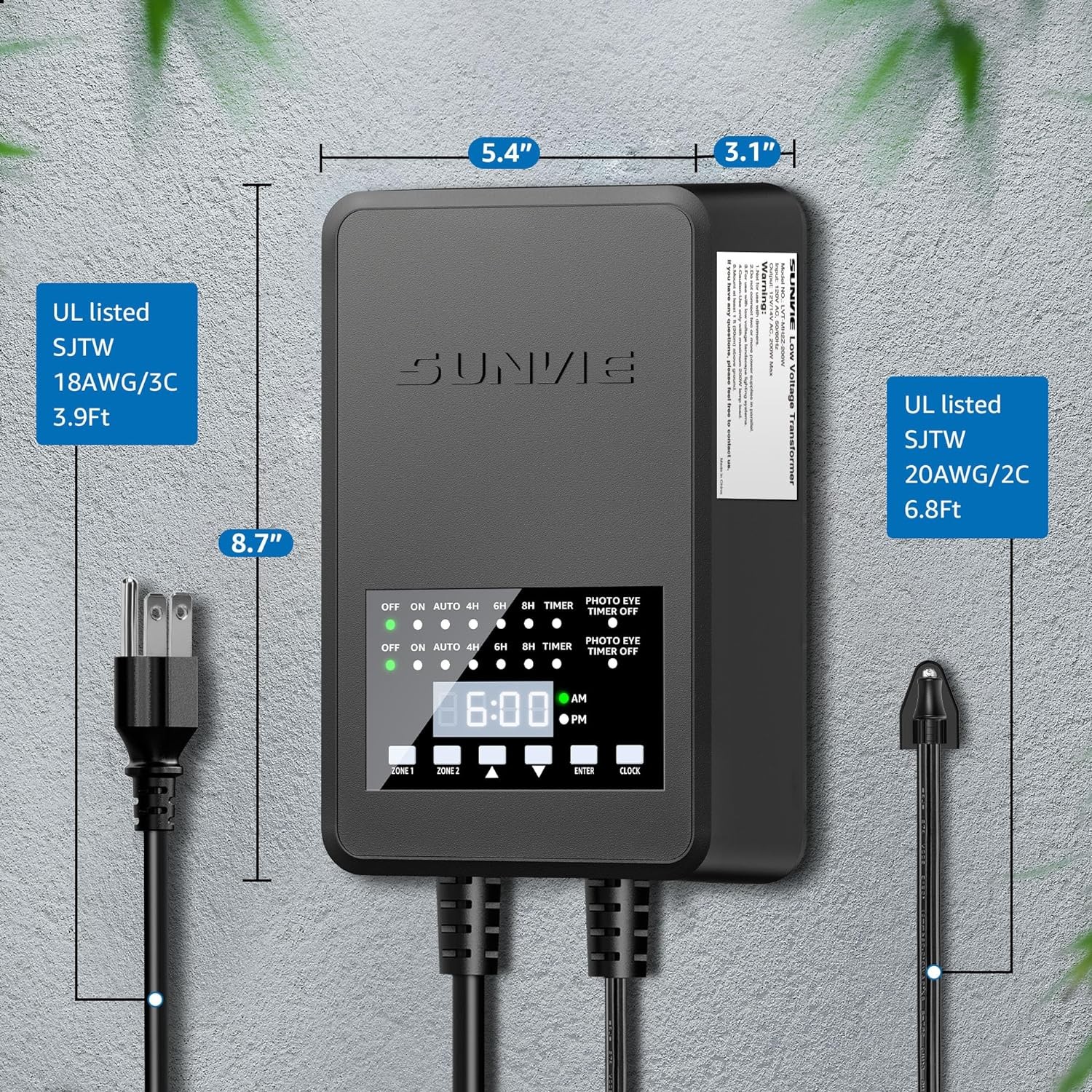300W Low Voltage Landscape Transformer 120V AC to 12/14V AC Weatherproof