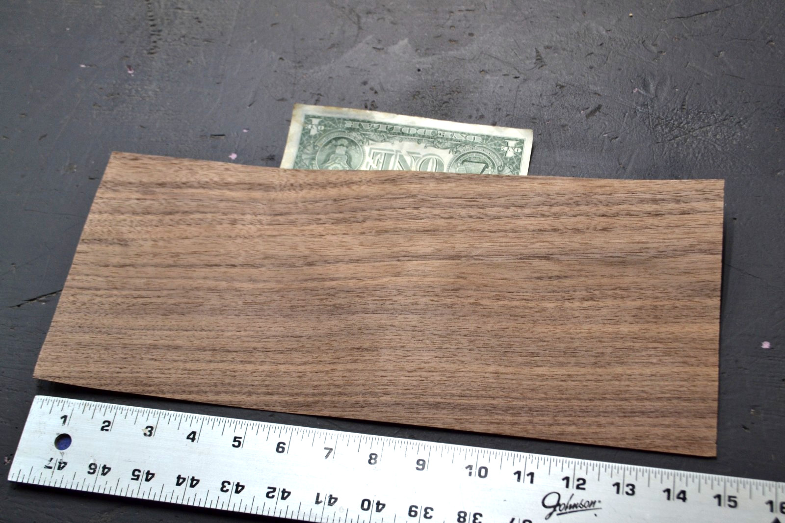 Walnut Raw Wood Veneer Sheet 6 x 14.5 inches 1/42nd BARGAIN 42083-57