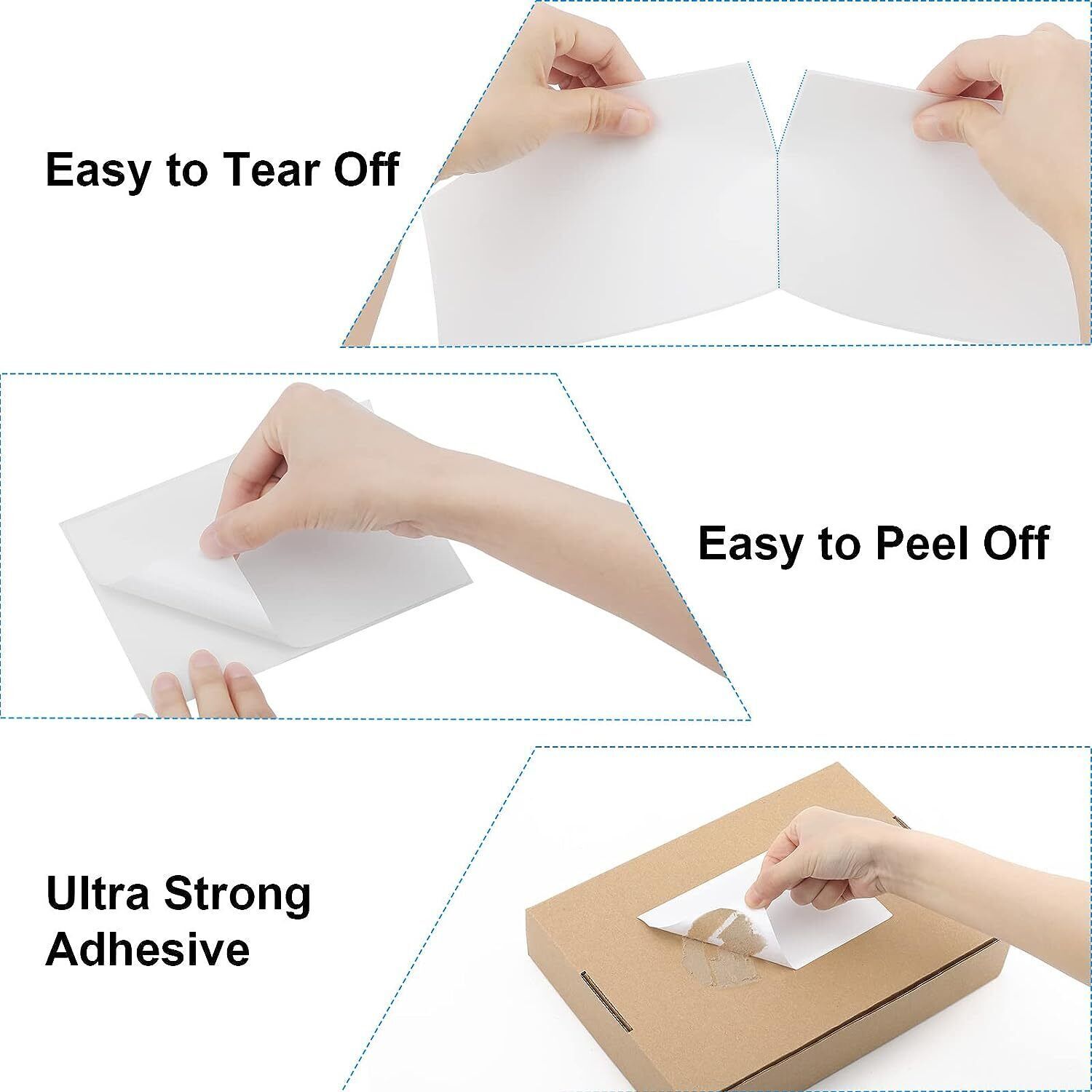 Fanfold/Roll 4″x6″ Direct Thermal Address Shipping Labels For Rollo & Zebra