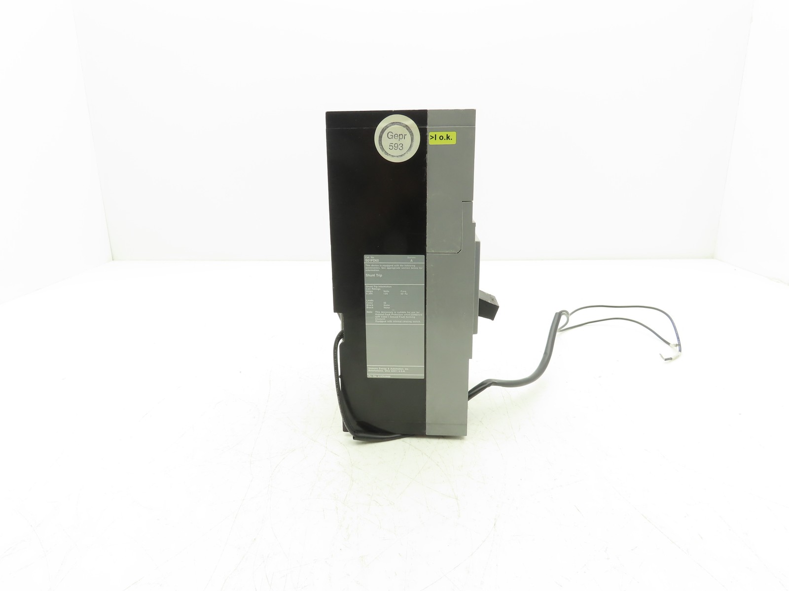 Siemens FXD63B250 Sentron Circuit Breaker 250A 3 Pole 600V FXD6-A Magnetic Adj