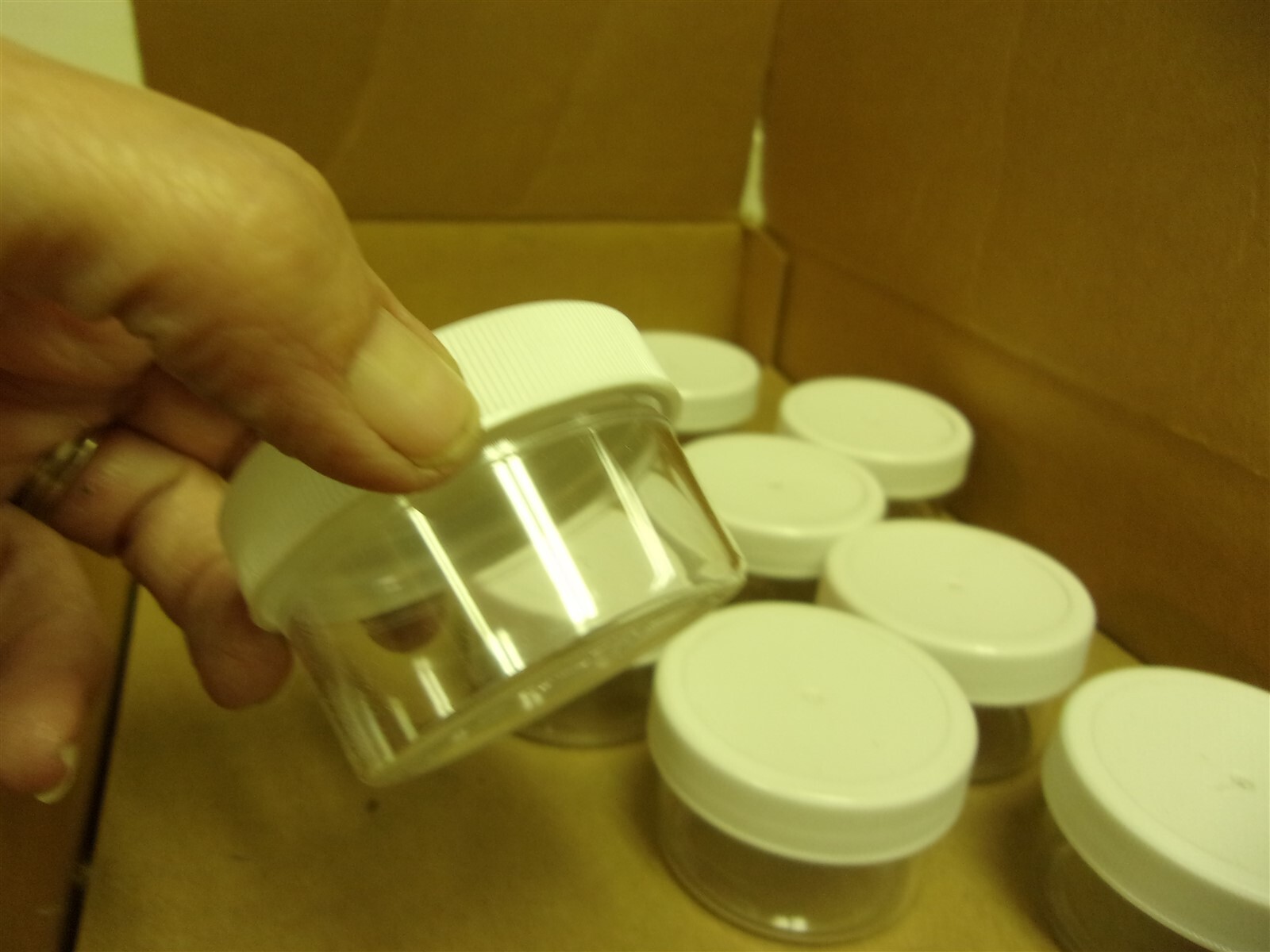 NEW Uline Wide Mouth Jars S-14487 1oz Clear Box of 57 *FREE SHIPPING*
