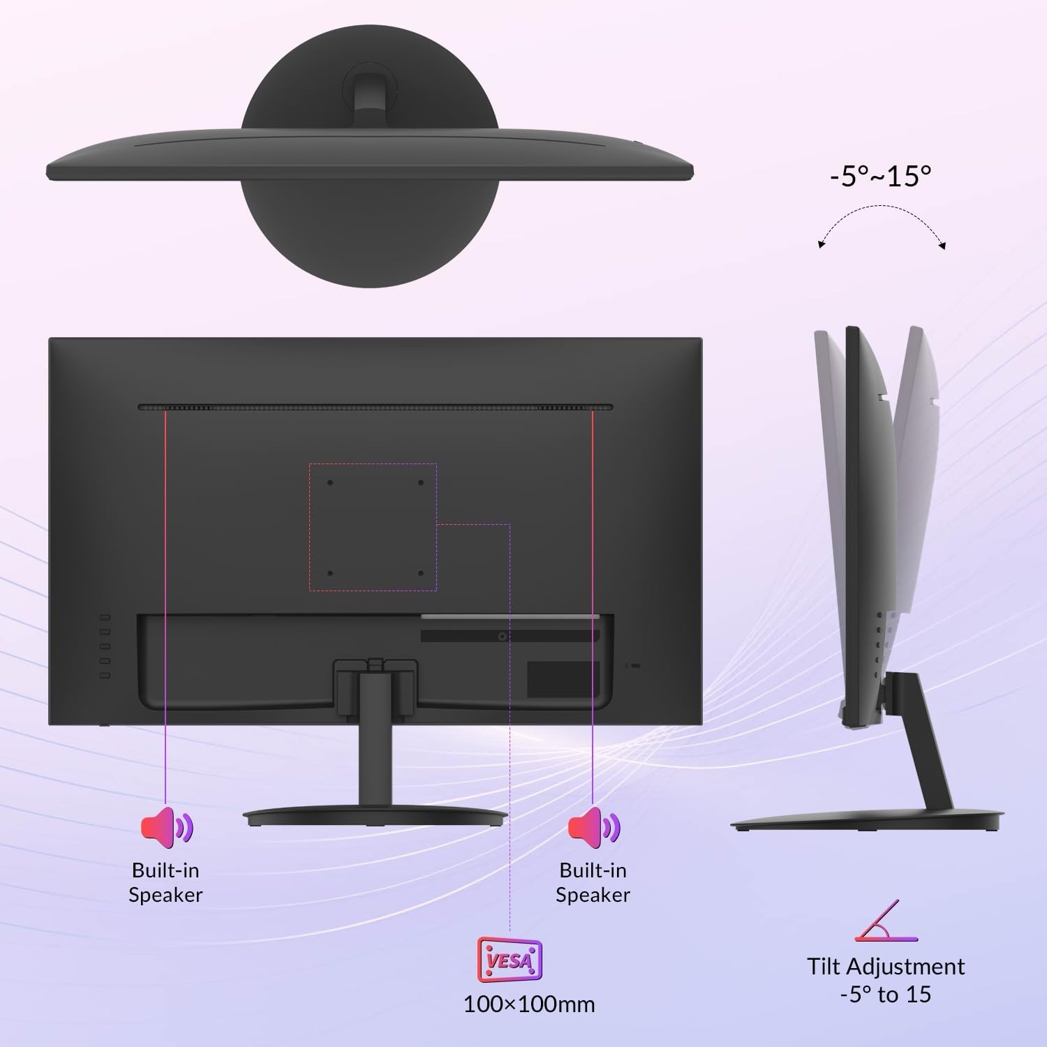 24″ FHD Office Monitor – 100Hz Refresh Rate & 1ms Response for Ultra-Smooth A…