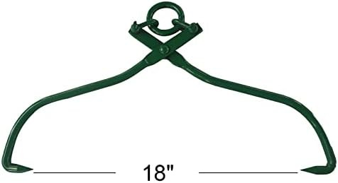 Timber Claw Hook, 18in – Log Lifting Tongs Heavy Duty Grapple Timber Claw, Lumbe