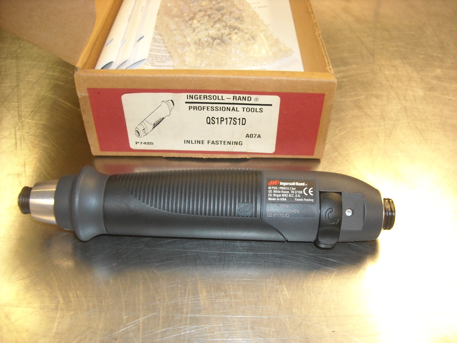 QS1P17S1D, Ingersoll Rand Screwdriver, New In Box, Superseded by QS1P15S1D