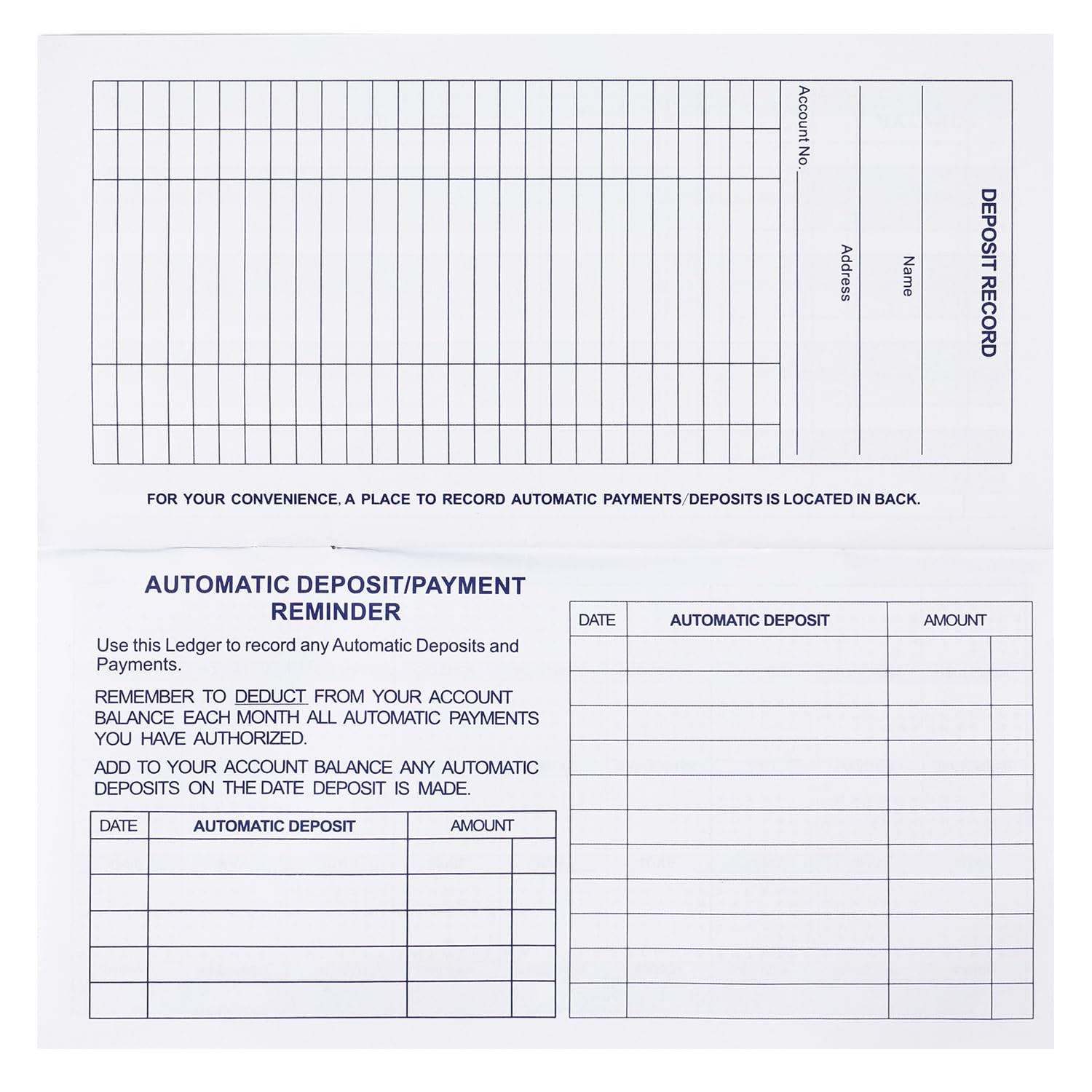 Larger Lines 20 Pack Checkbook Register, Check Registers for Personal Use, Blank