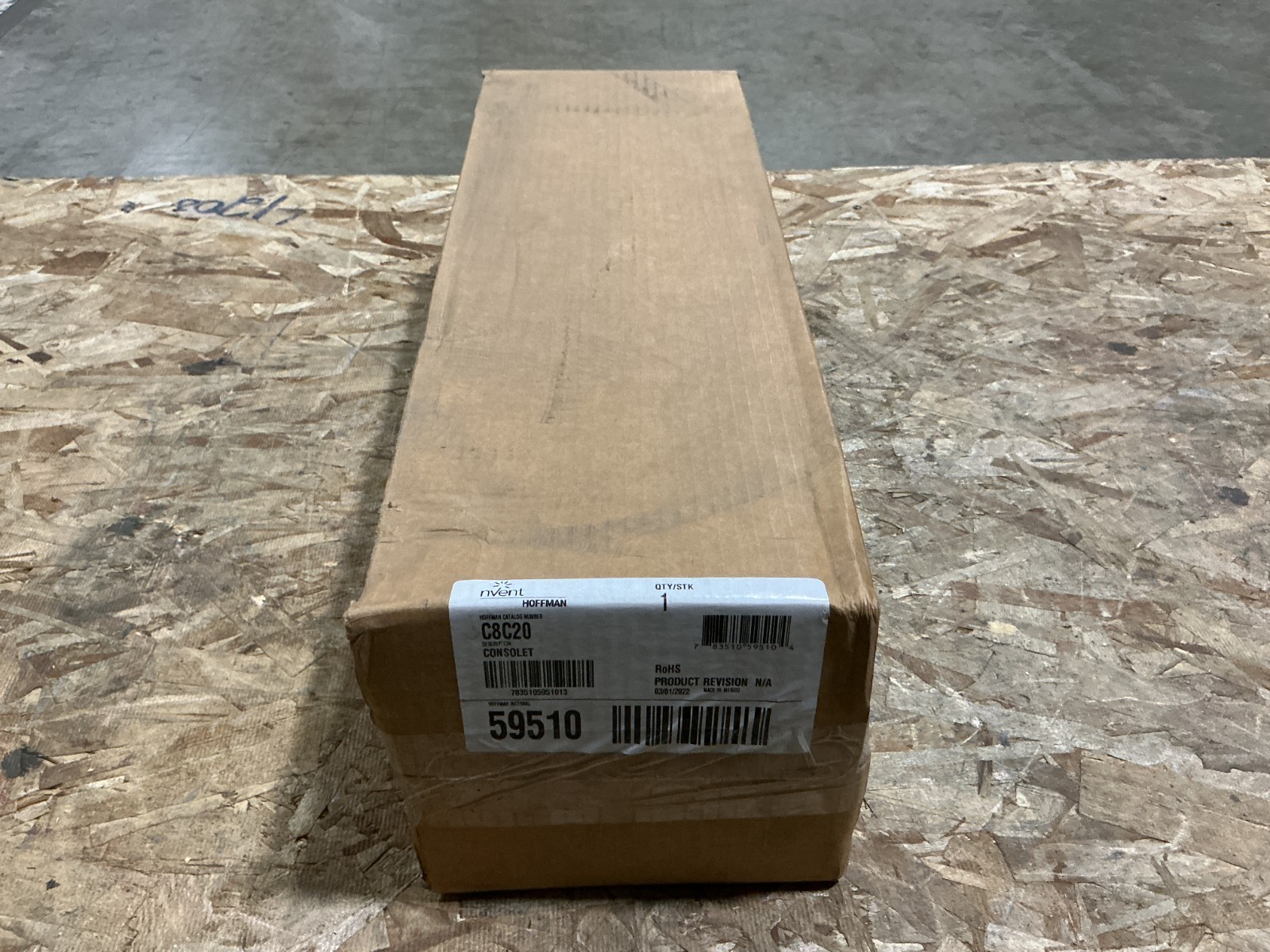 New nVent Hoffman C8C20 Consolet Enclosure Gray 8″x20″x7.09″ 59510