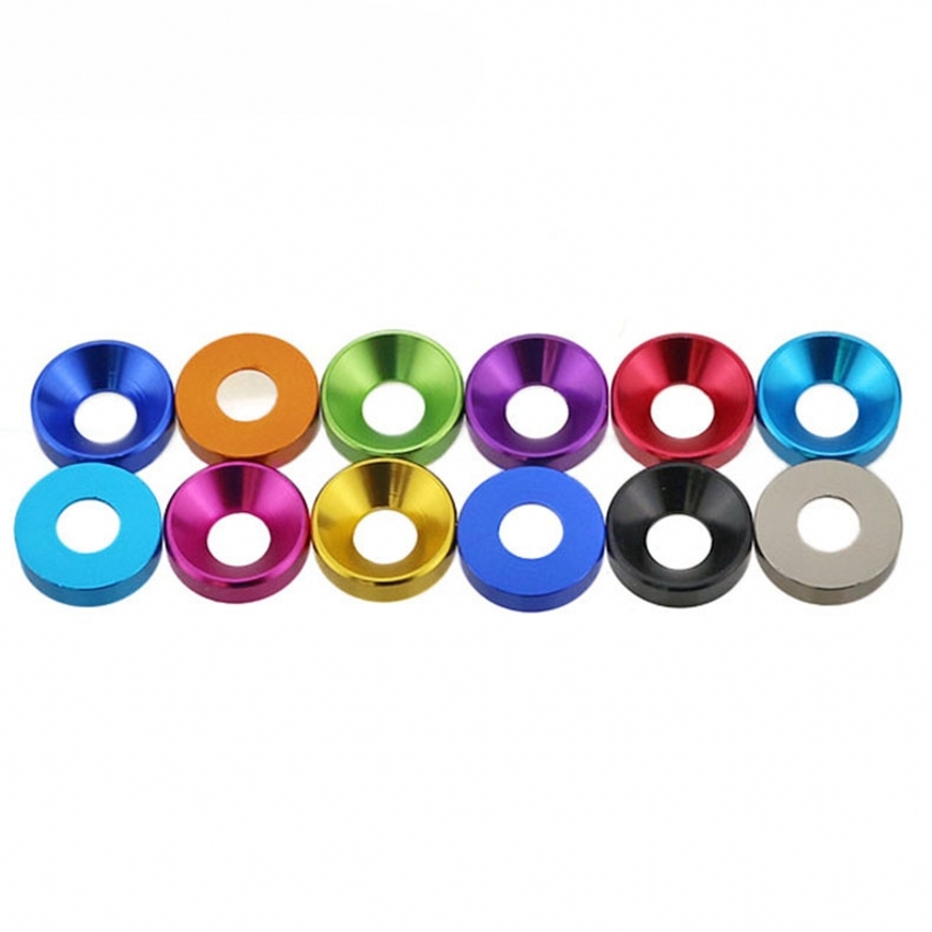 M3 / 3mm Countersunk Head Washers Aluminum Alloy Full Colors Choose