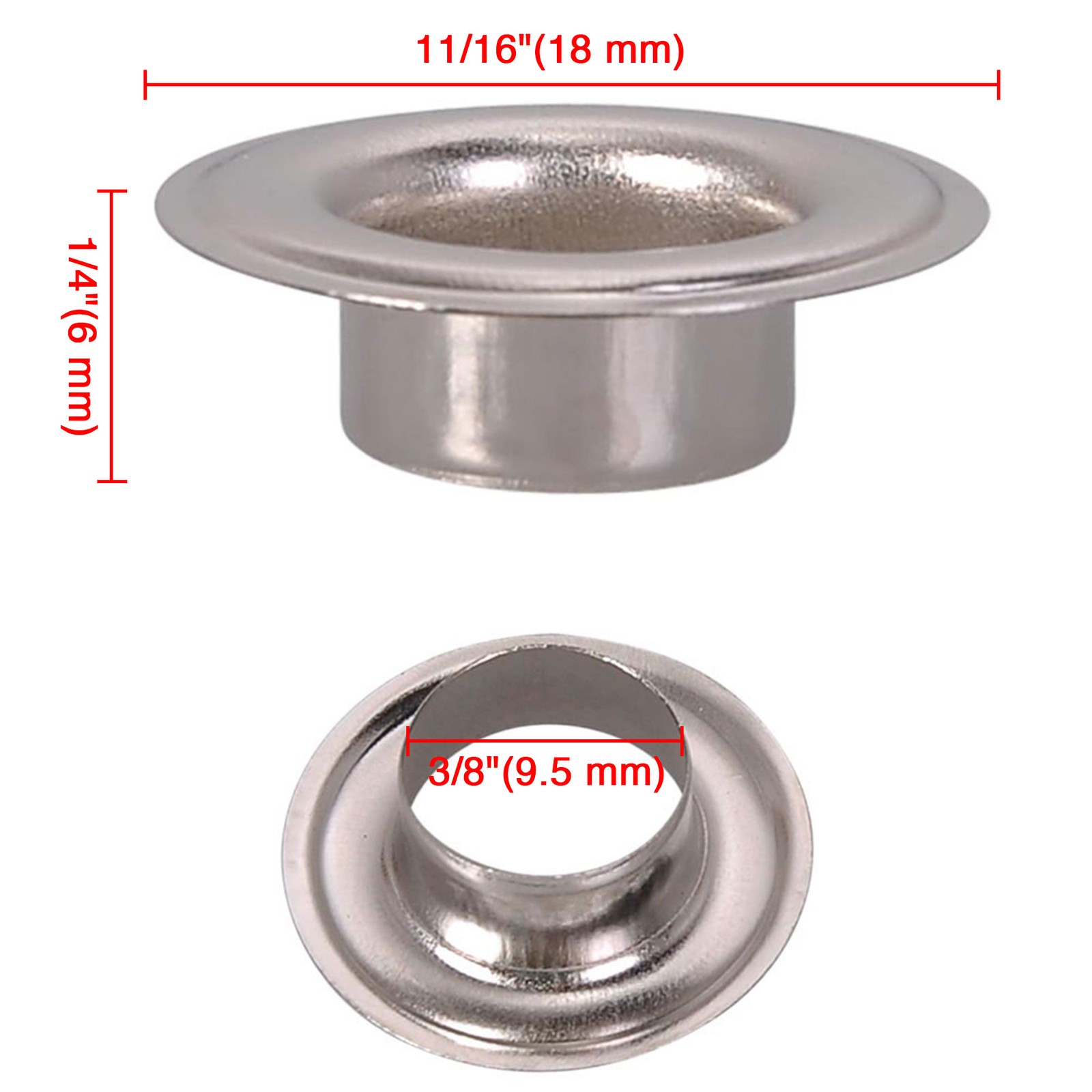 3/8” Size 2 Grommet & Washers Kit Leather Bags Poster Banner Eyelets 1000 Pack