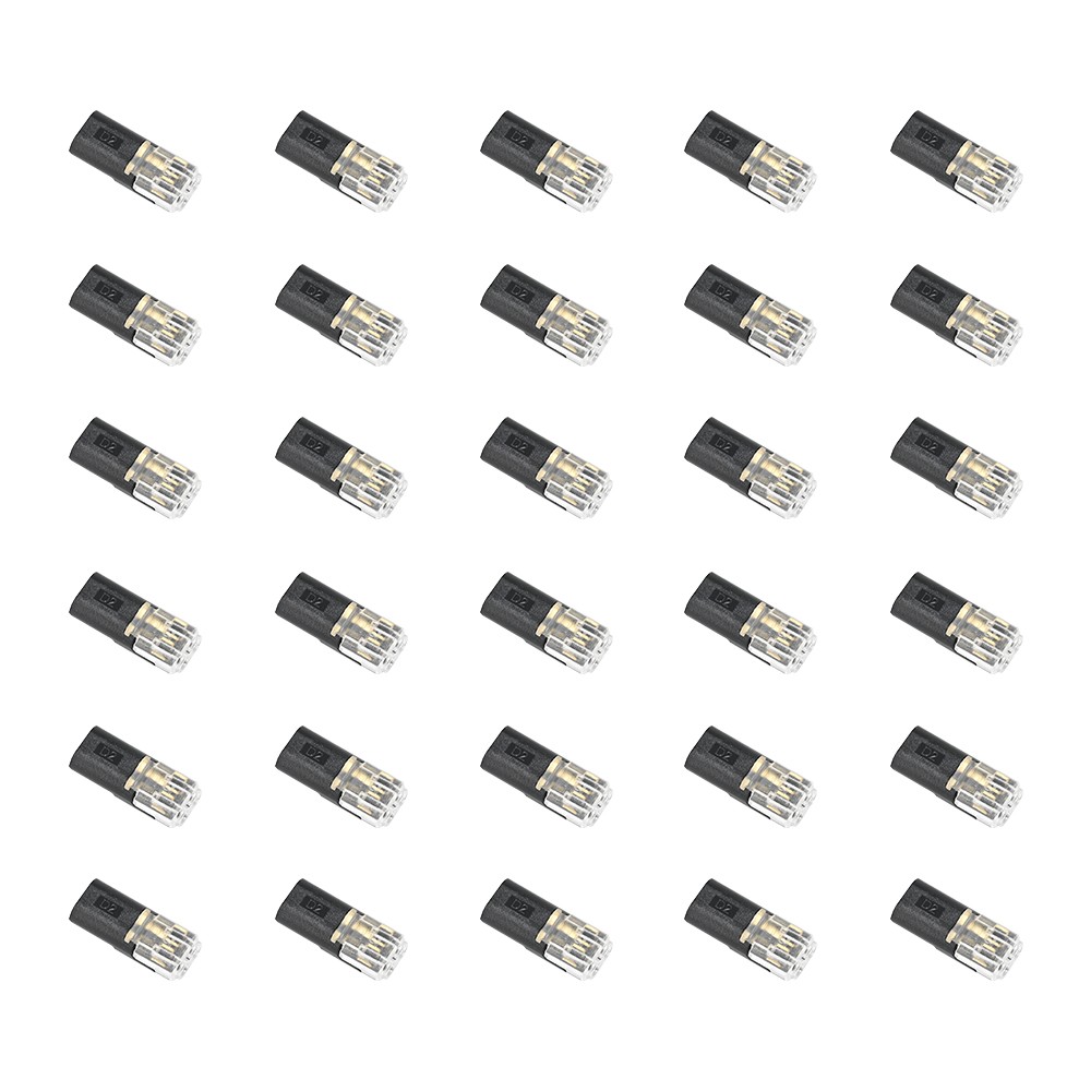 30Pcs Double-Wire Plug-in Connector, Cable Clamp with Locking Buckle, AWG 18-22