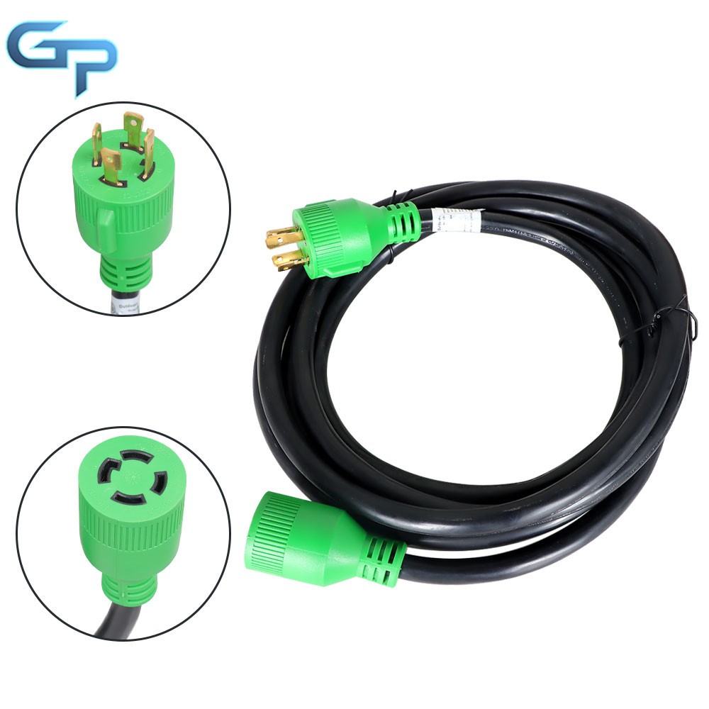30Amp 15FT 4Prong Generator Inlet Box and Extension Cable Combo NEMA L14-30P/R