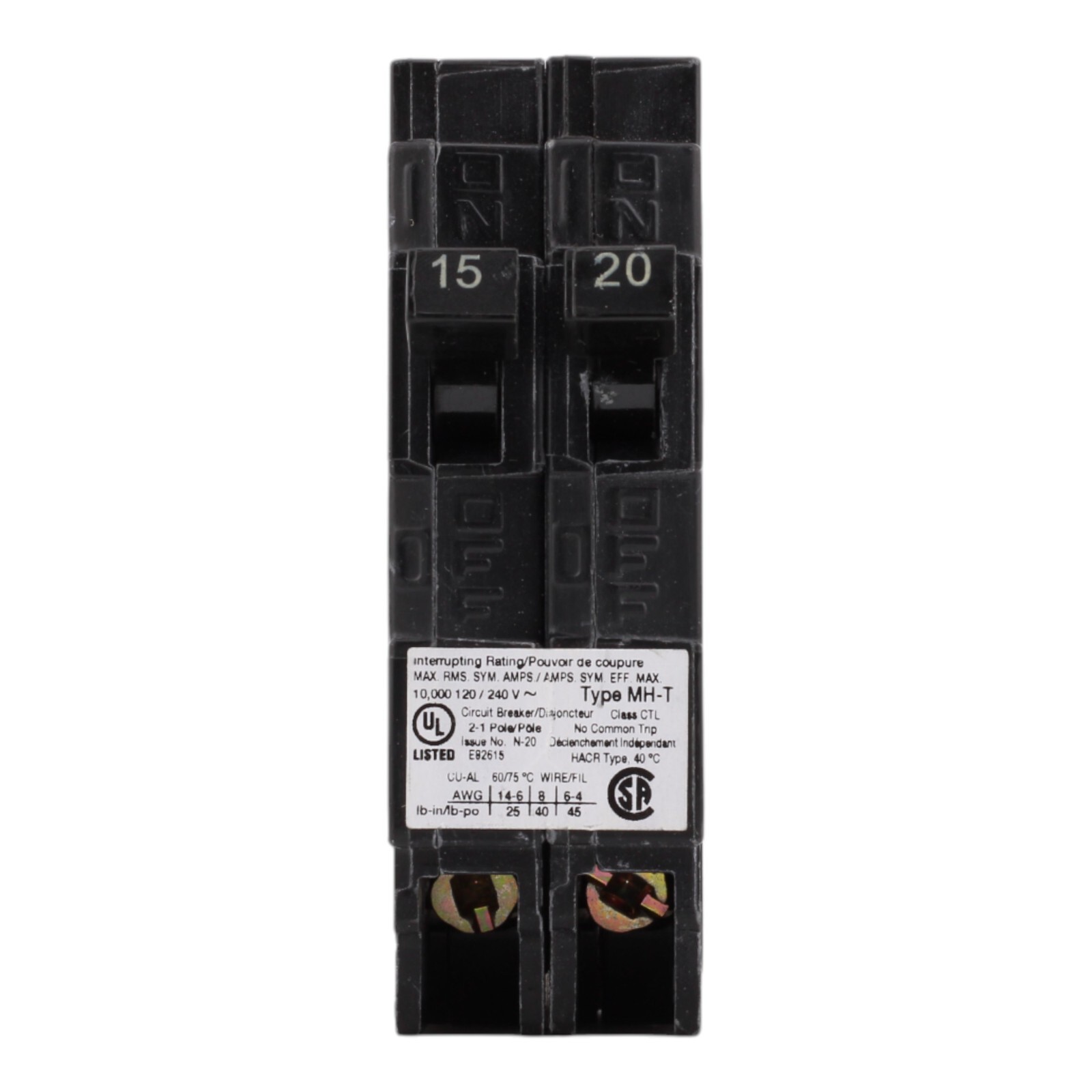 MURRAY MP1520 CIRCUIT BREAKER 1 Pole Tandem 15 A – 20 A 120 Volt
