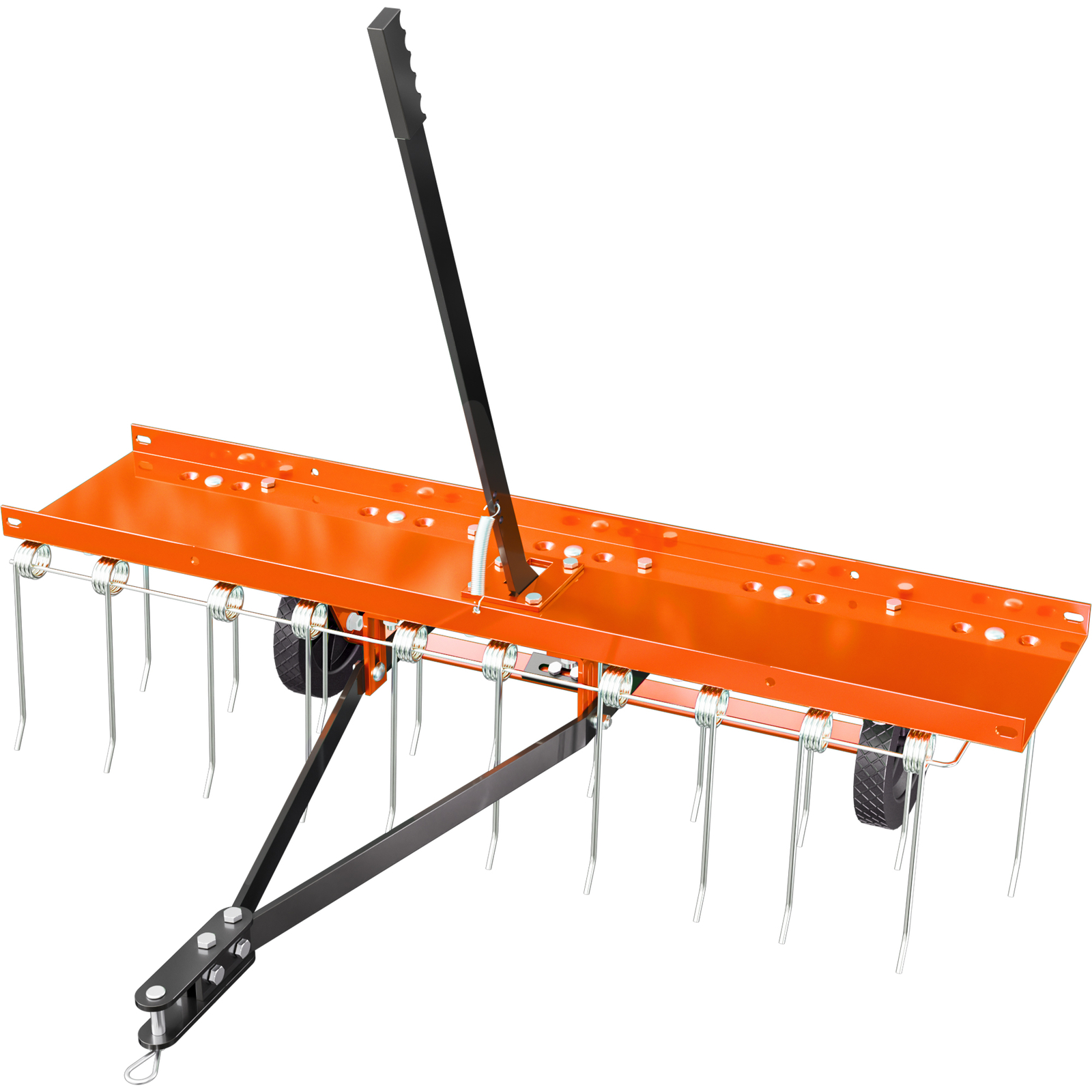 Tow Behind Dethatcher 40″ Lawn Dethatcher Rake Grass Sweeper ATV Mower 20 Tines