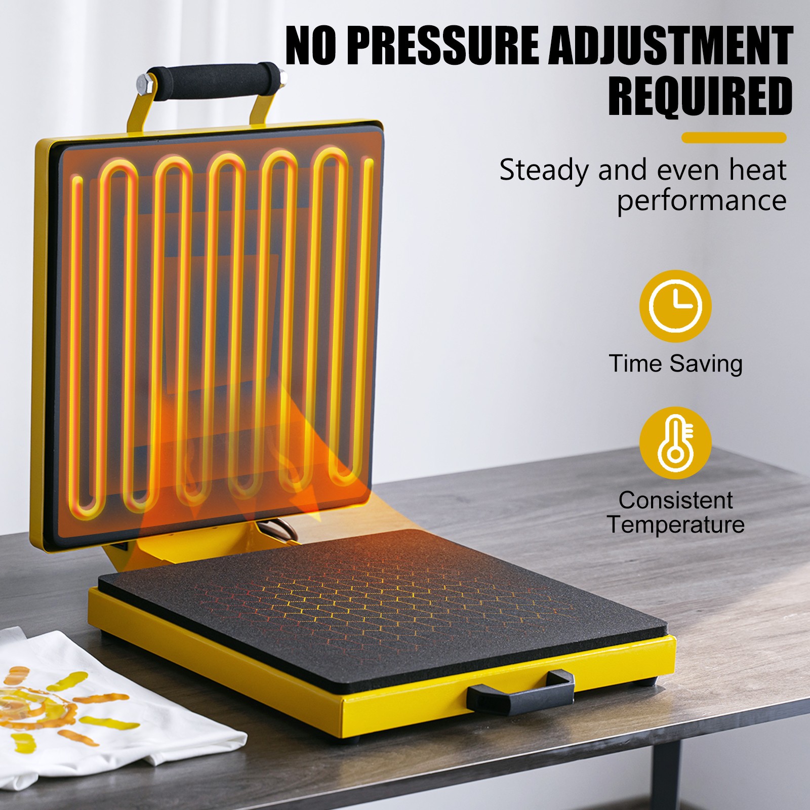 15 x 15 Digital Clamshell Heat Press Transfer T-Shirt Sublimation Press Machine