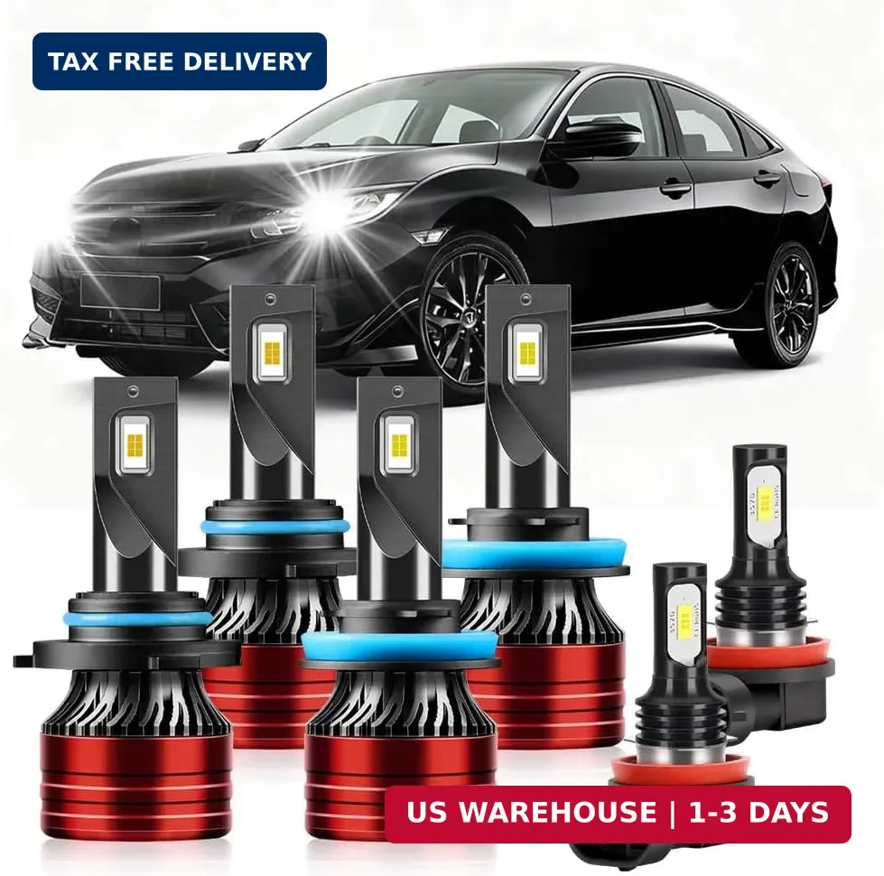 Light Bulbs Compatible for 2016-2020 Honda Civic 9005 High Beam H11 Low Beam H11