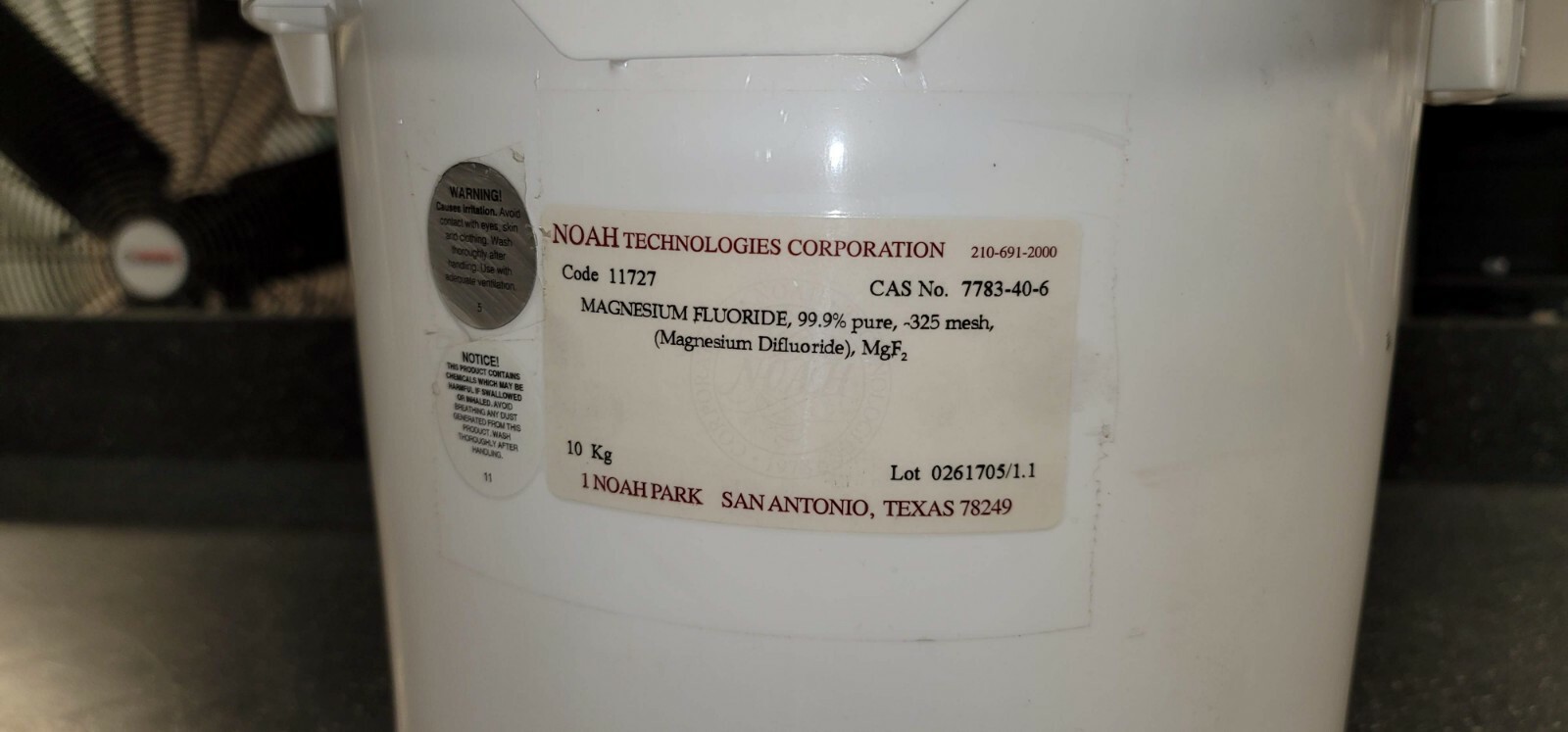 MAGNESIUM FLUORIDE, 99.9% pure, -325 mesh, (Magnesium Difluoride), MgF2 10KG Buc