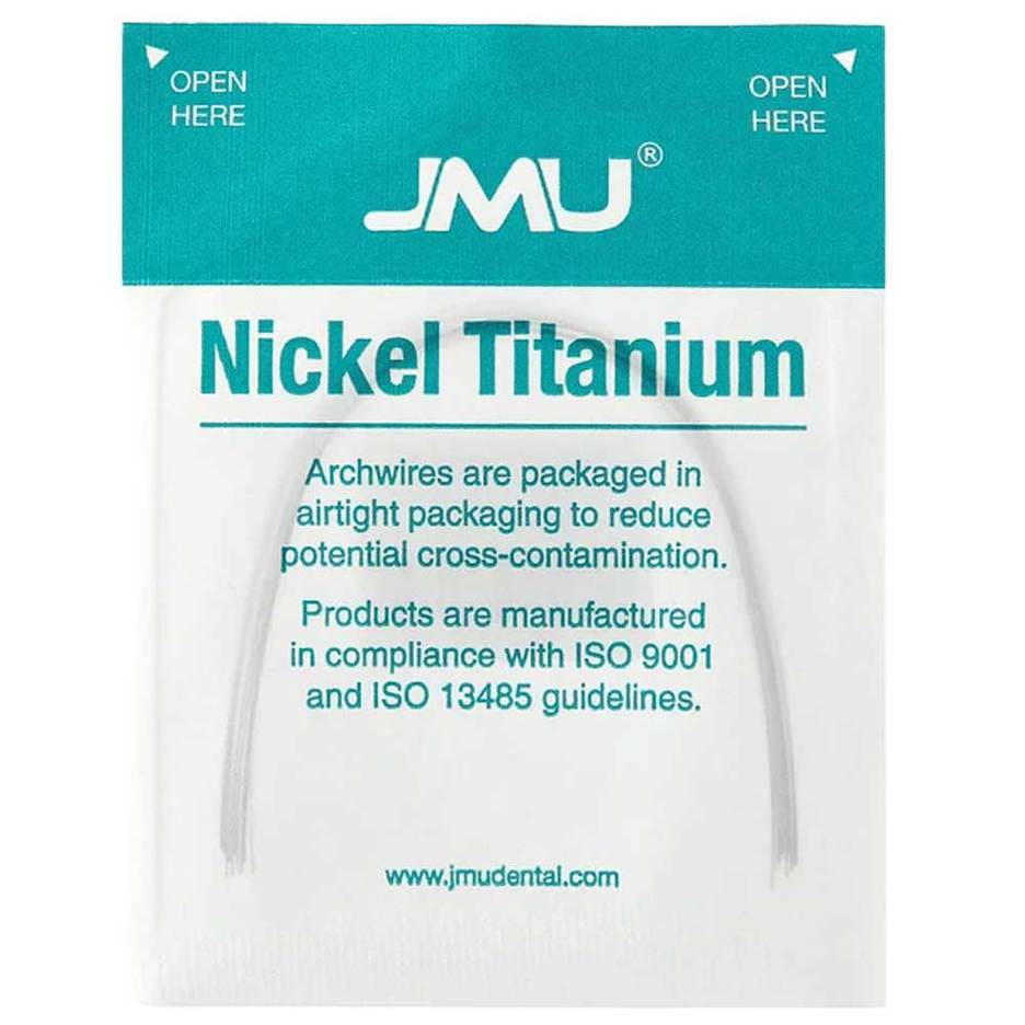 JMU Nickel Titanium Alloy Archwire, Round, .014″ Upper, 10/Pk