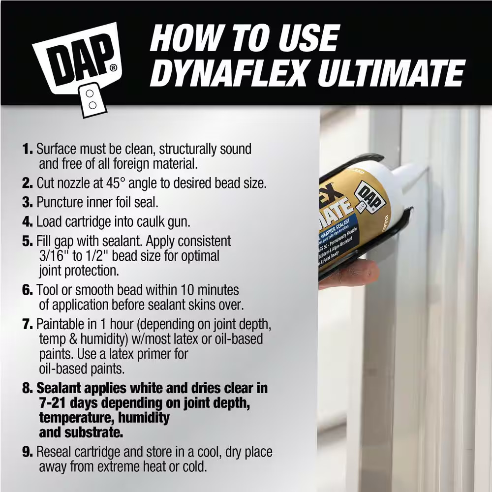 Dynaflex Ultimate 10.1 Oz. Clear Premium All Weather Exterior Window, Door, Sidi