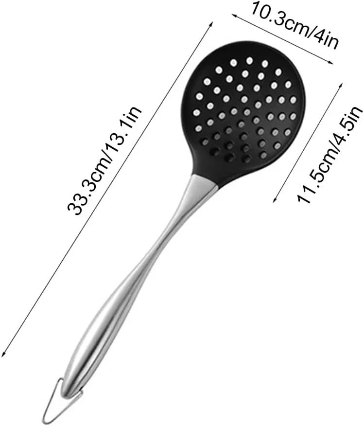Silicone Wok Skimmer – Non-Scratch Slotted Spoon for Cooking spoon
