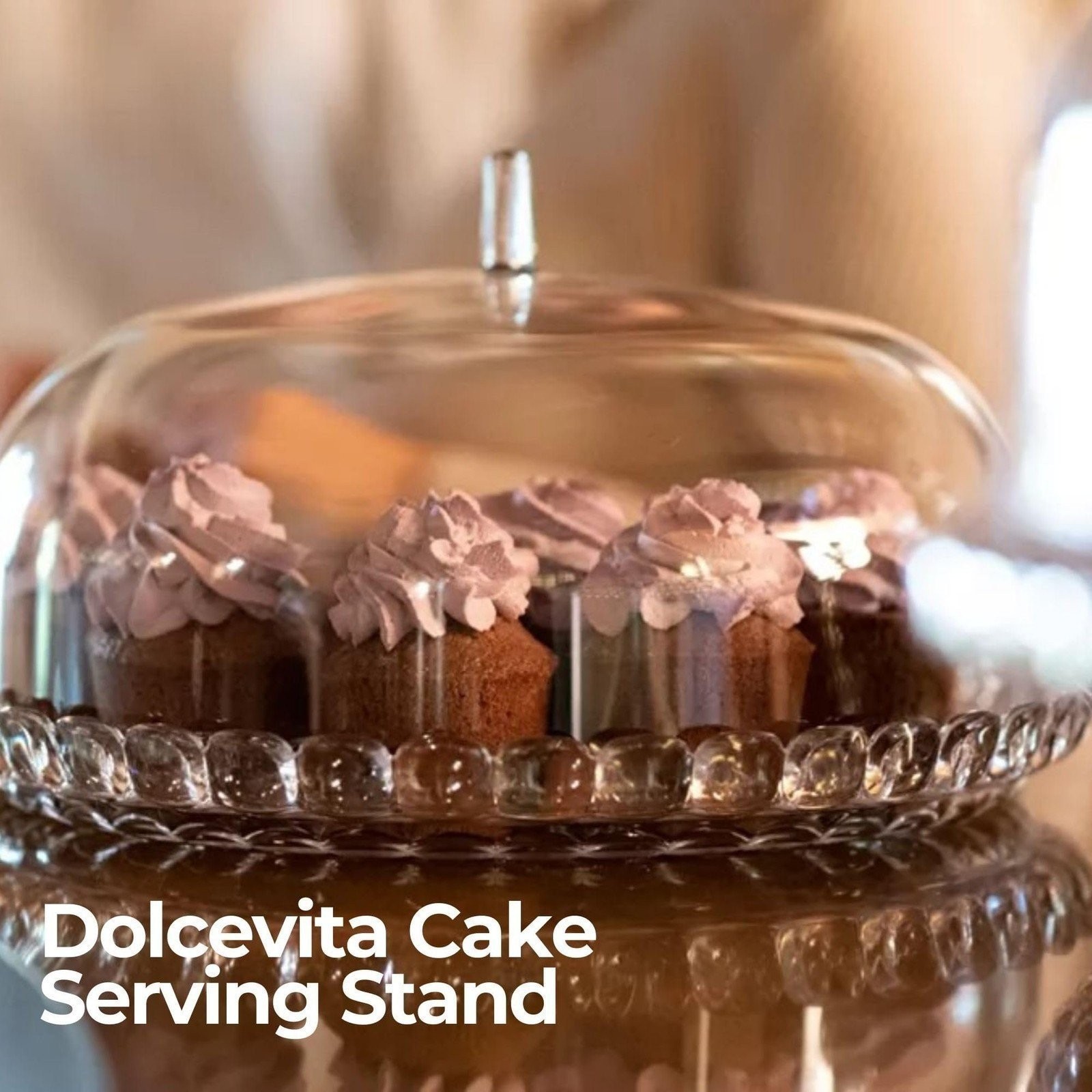 Guzzini Dolcevita Cake Stand (12″) Mother of Pearl 100% Recycled Plastic…
